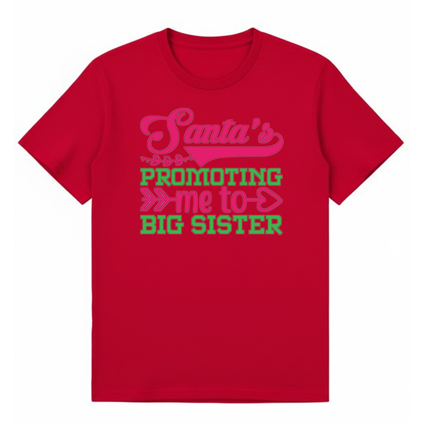 BGSIS128 artwork on red T-shirt
