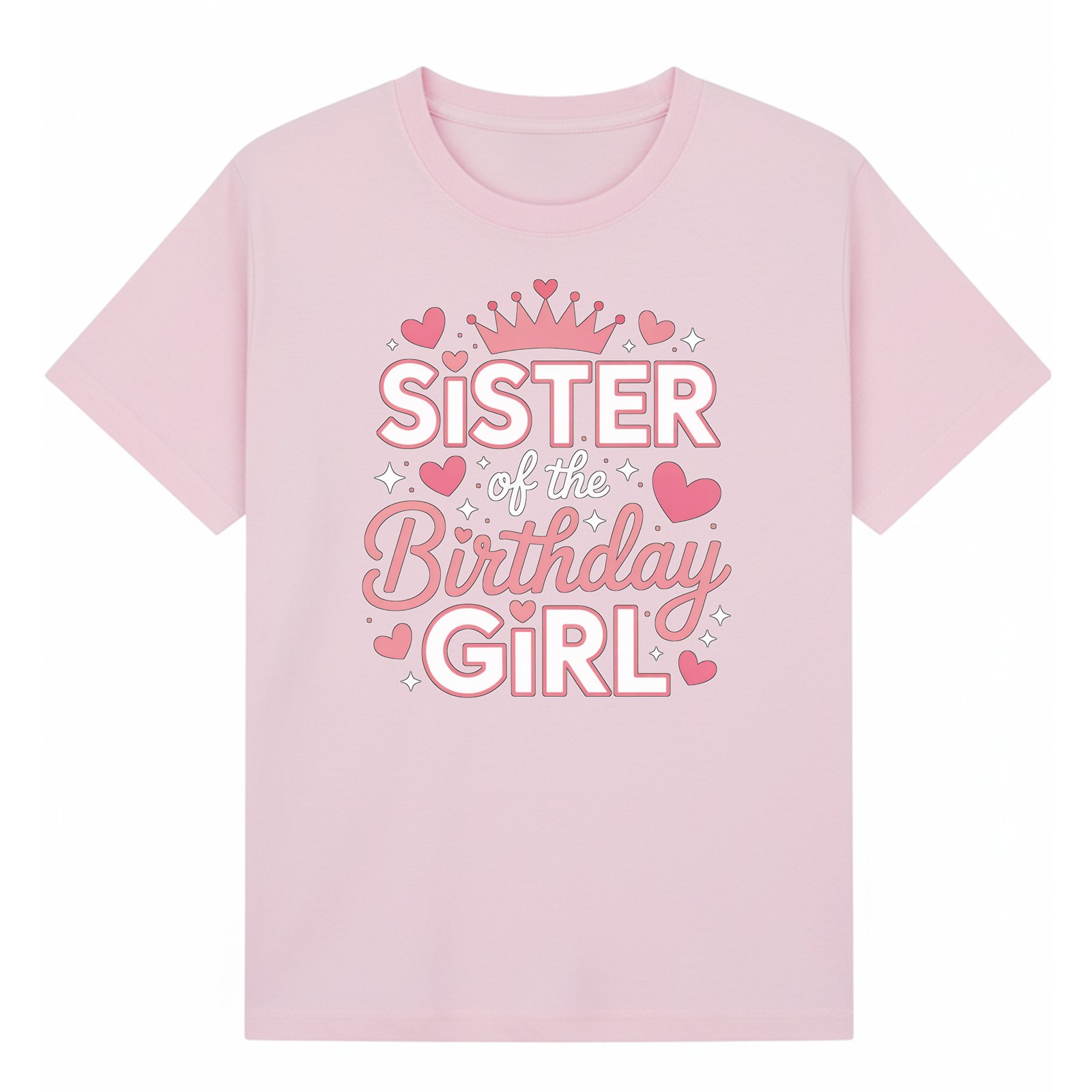 BGSIS131 artwork on light pink T-shirt
