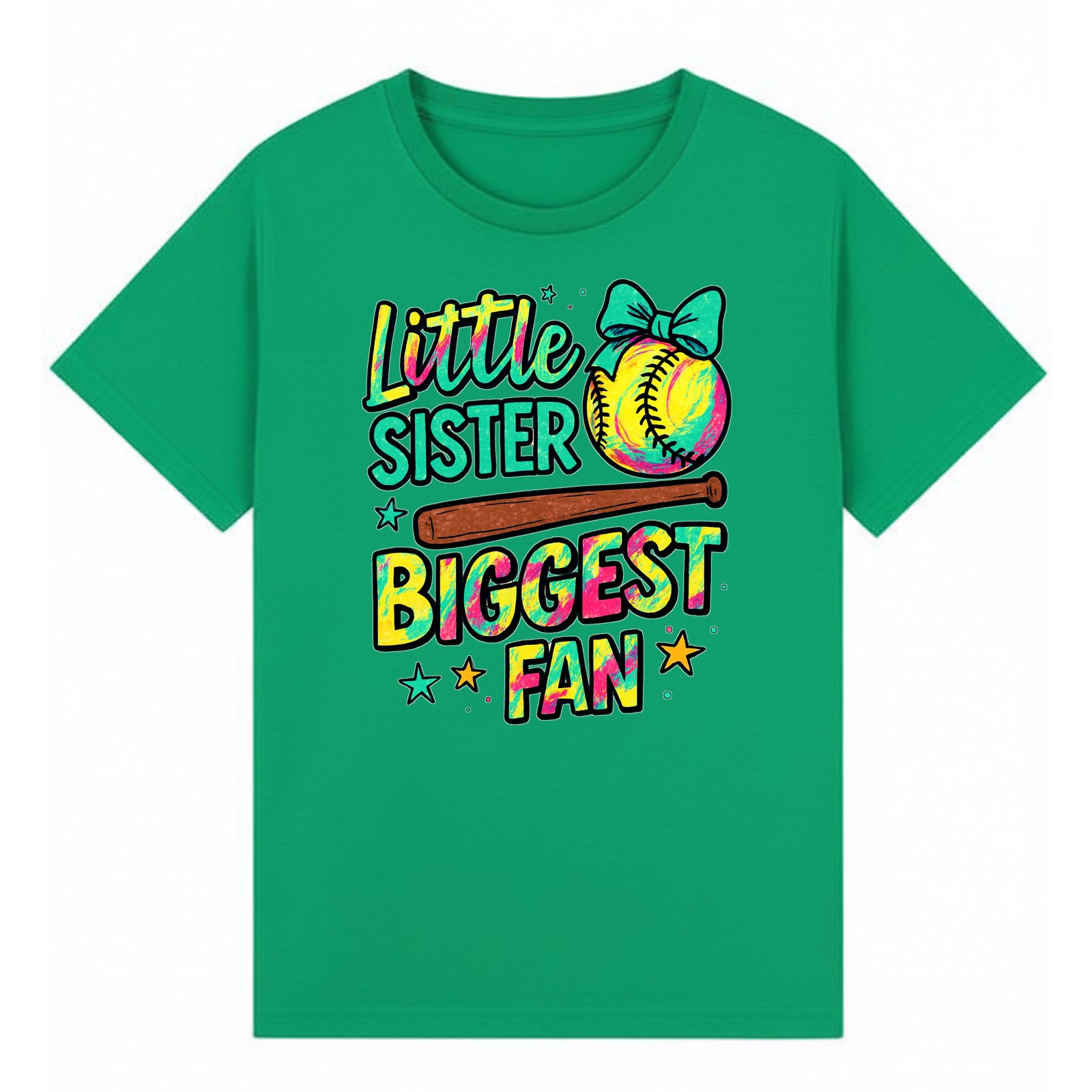 BGSIS132 artwork on irish green T-shirt