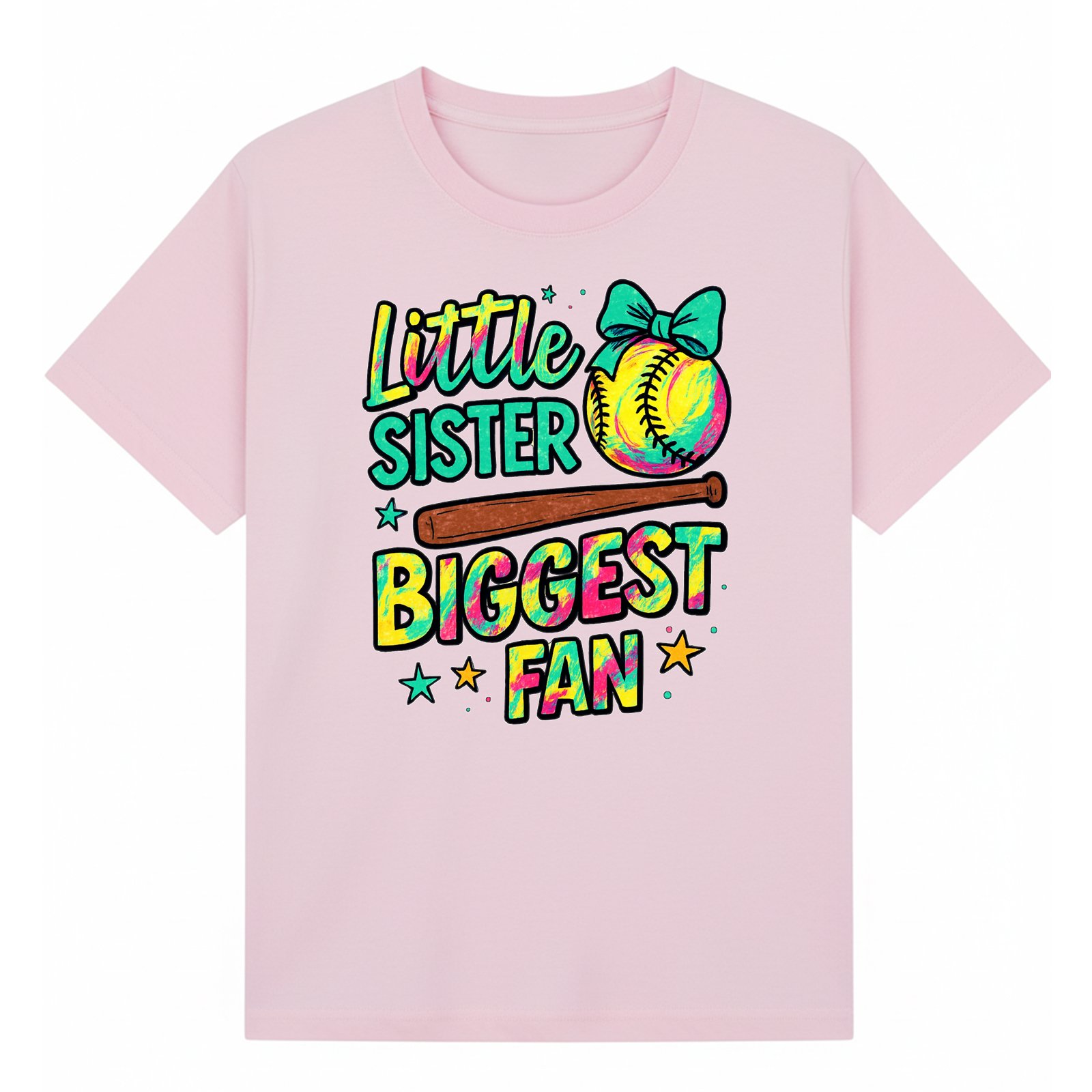 BGSIS132 artwork on light pink T-shirt