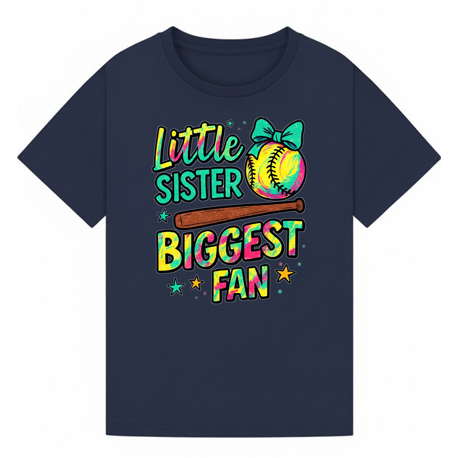 BGSIS132 artwork on navy T-shirt
