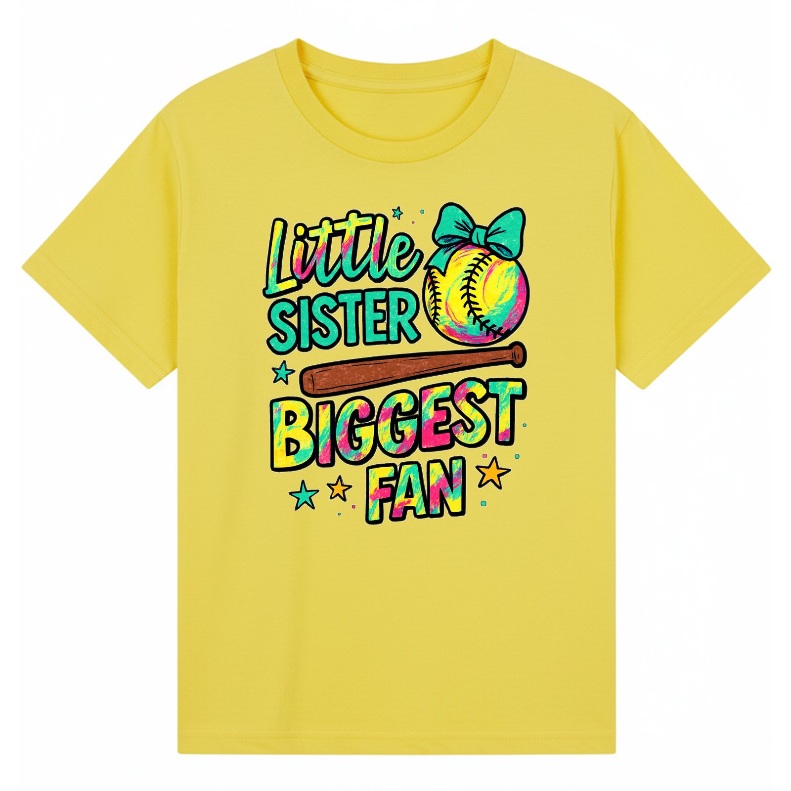 BGSIS132 artwork on yellow T-shirt