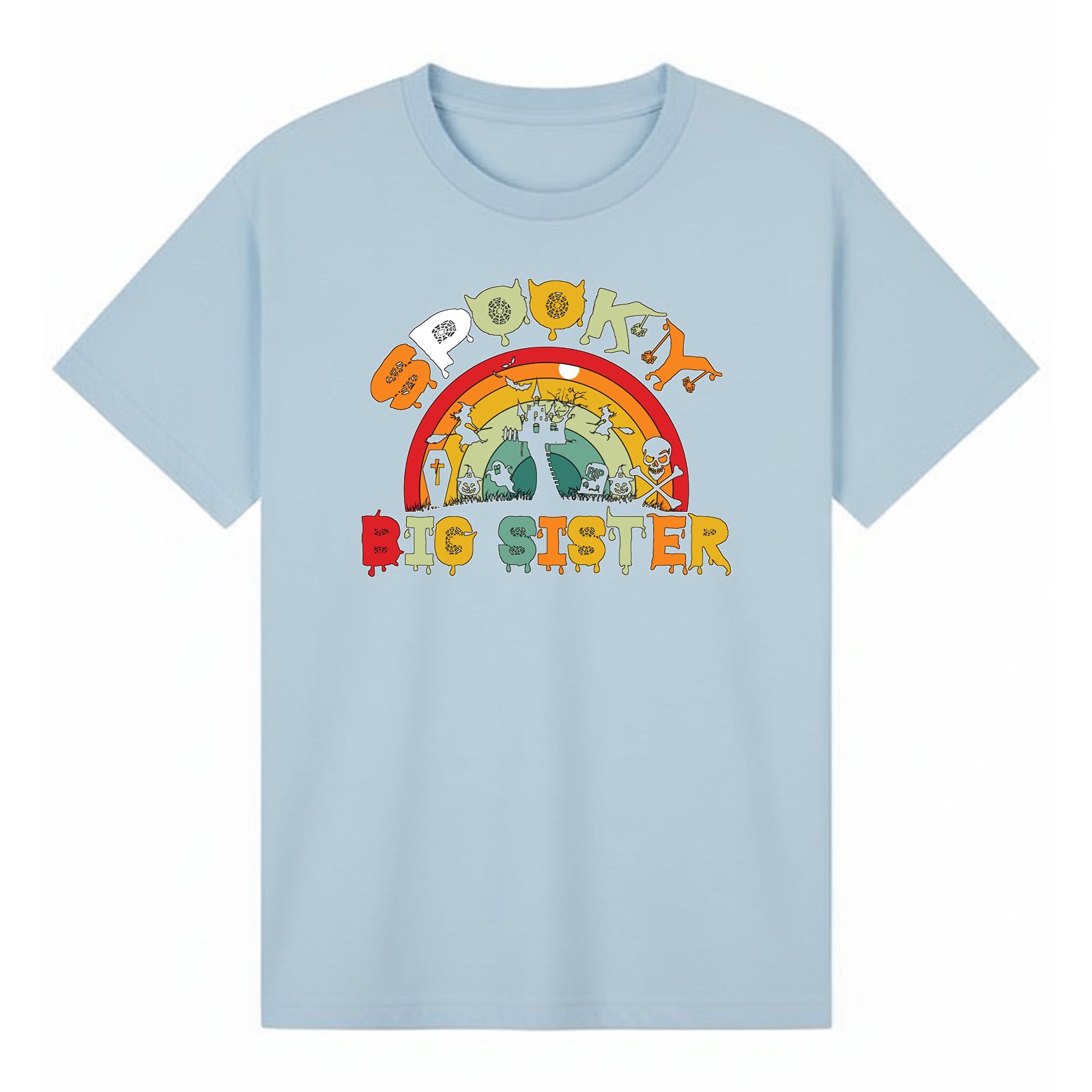 BGSIS133 artwork on light blue T-shirt