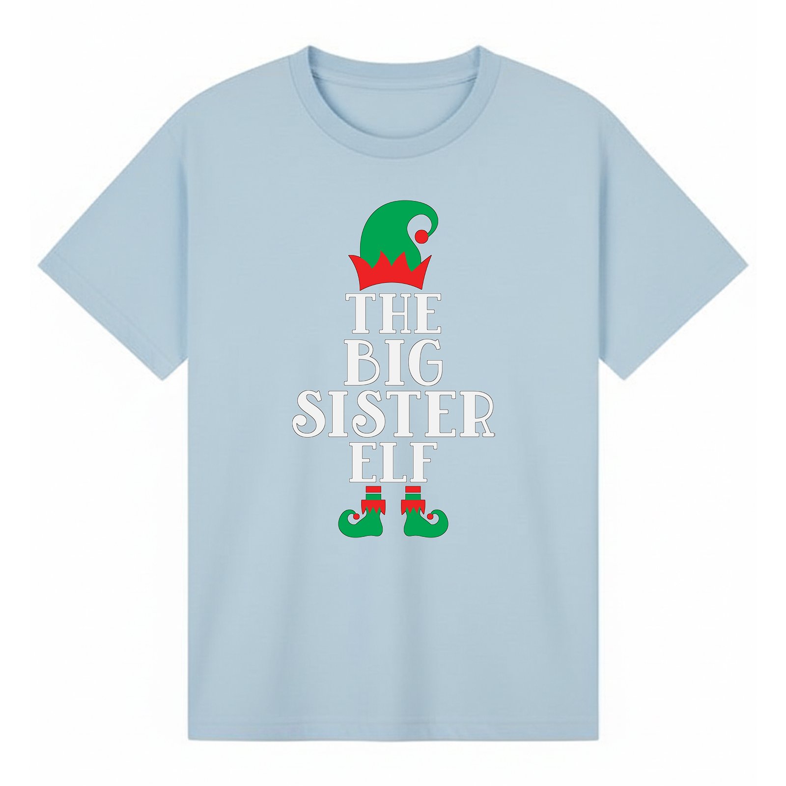 BGSIS134 artwork on light blue T-shirt