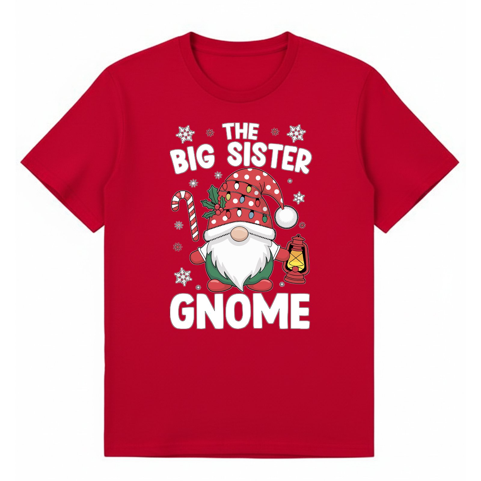 BGSIS136 artwork on red T-shirt