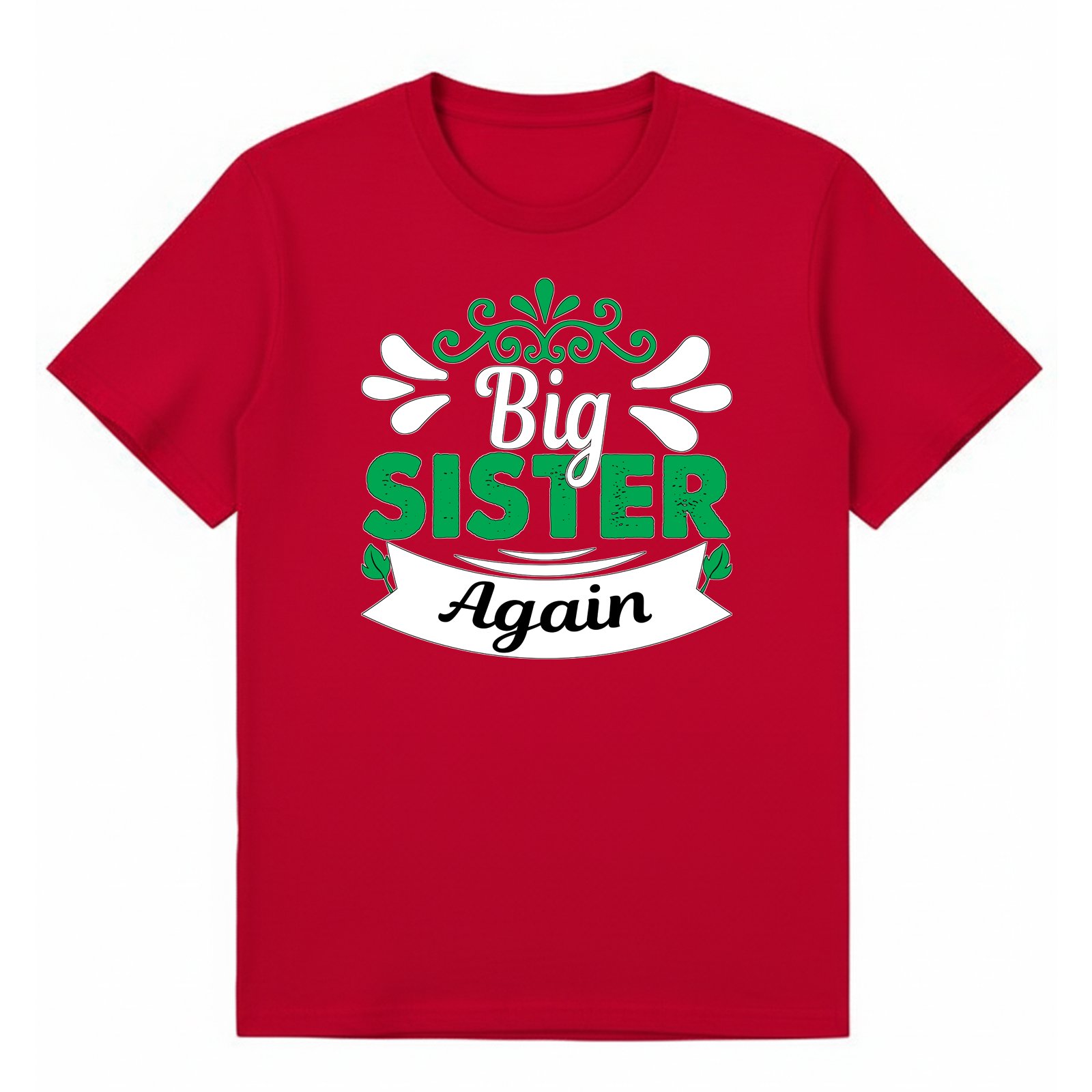 BGSIS21 artwork on red T-shirt