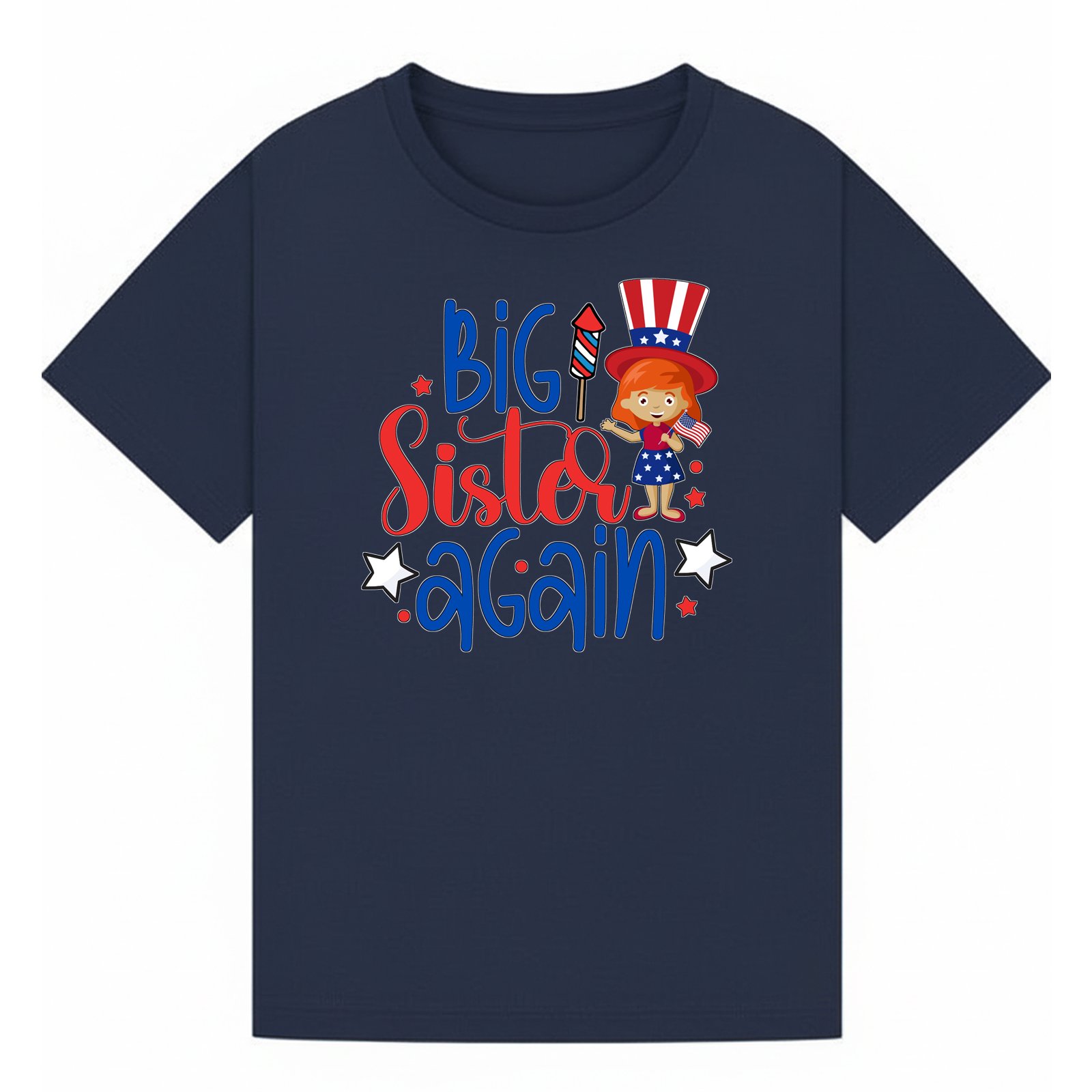BGSIS24 artwork on navy T-shirt