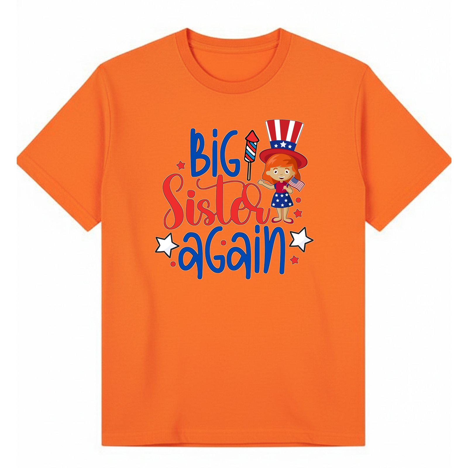 BGSIS24 artwork on orange T-shirt