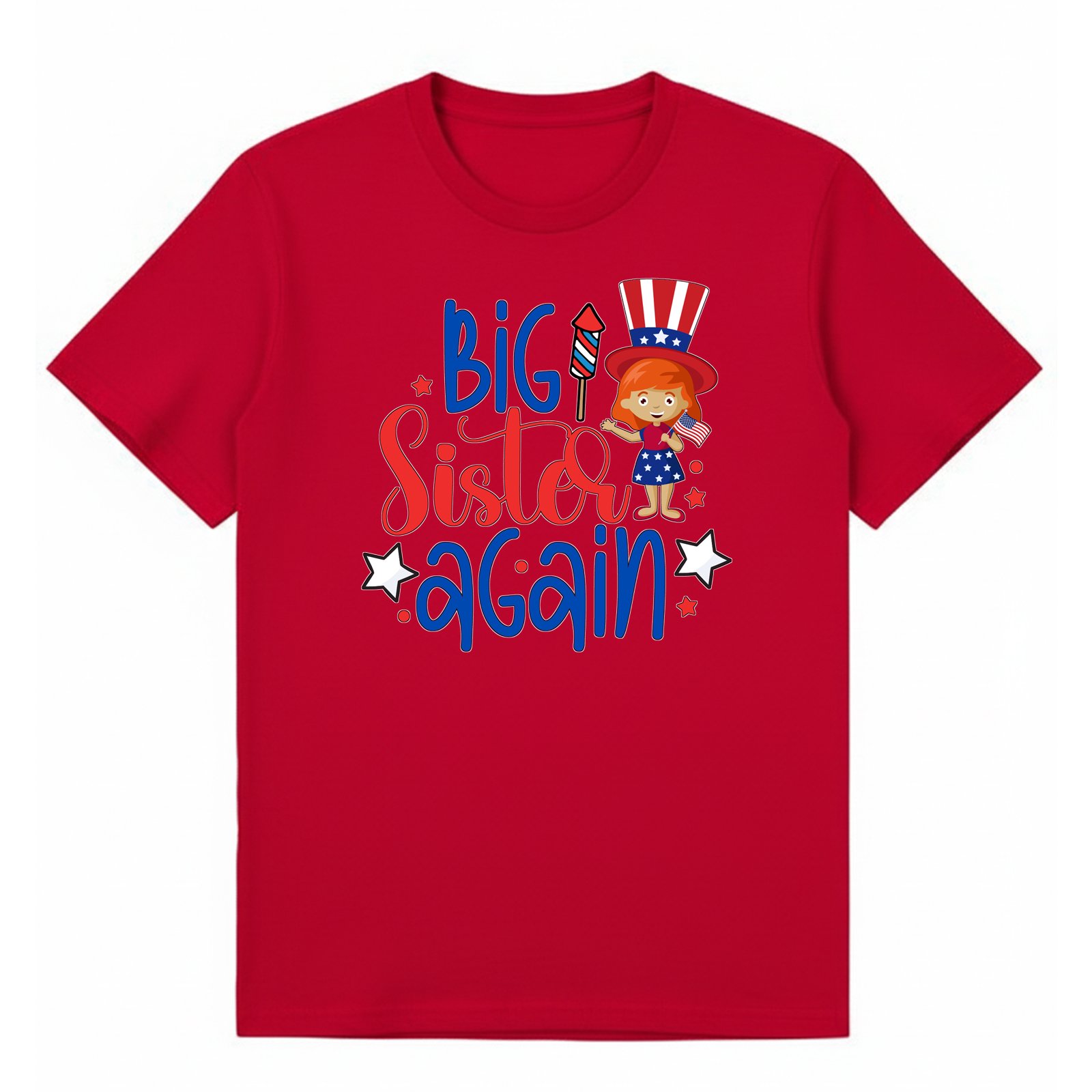 BGSIS24 artwork on red T-shirt