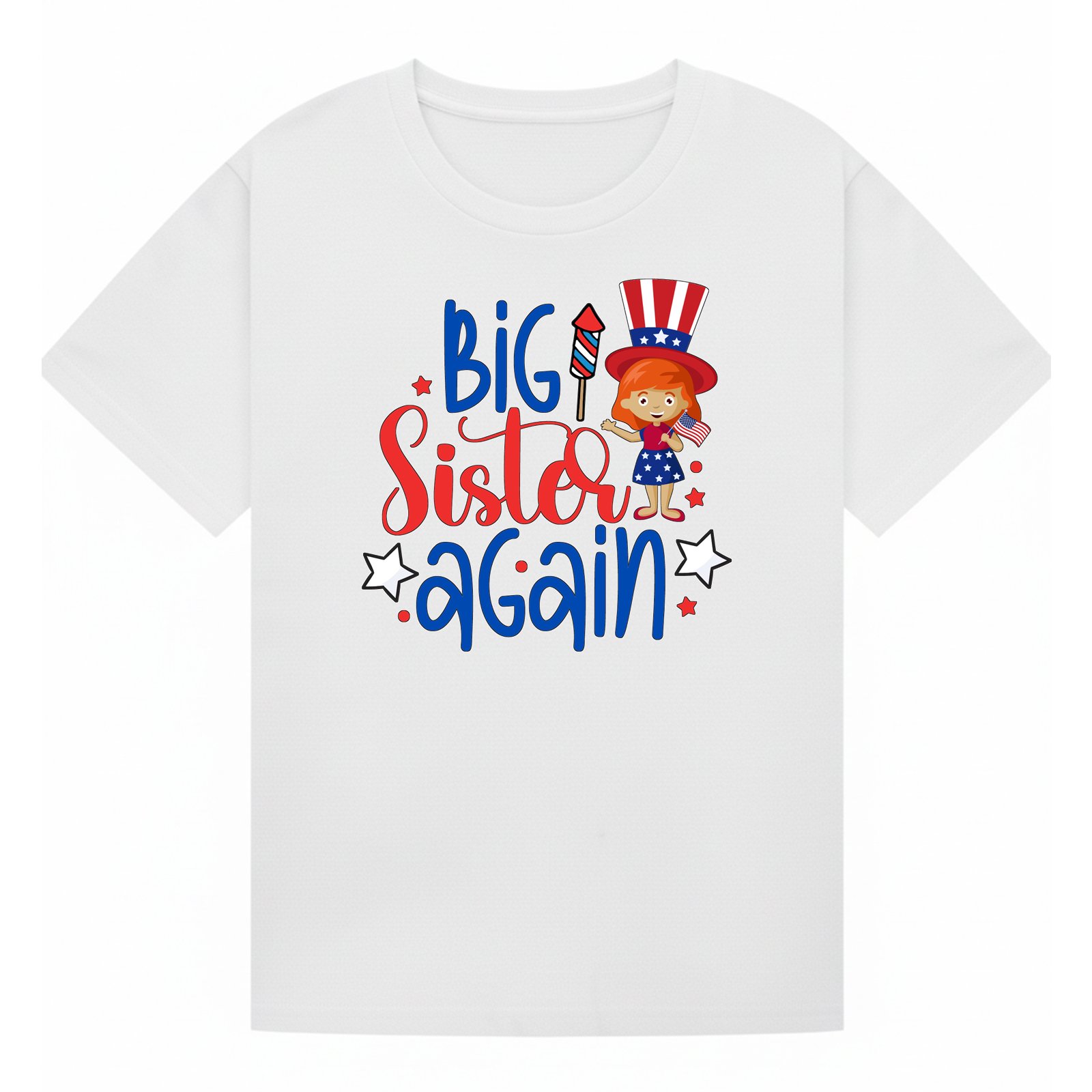 BGSIS24 artwork on white T-shirt