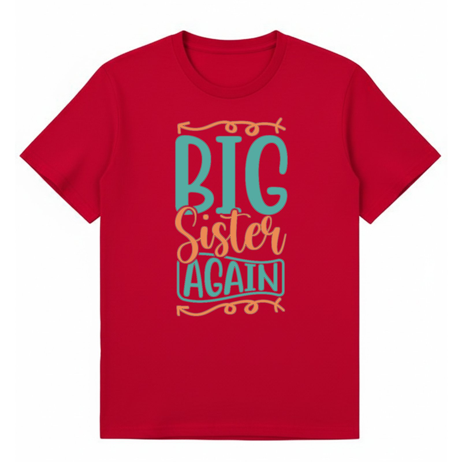 BGSIS26 artwork on red T-shirt