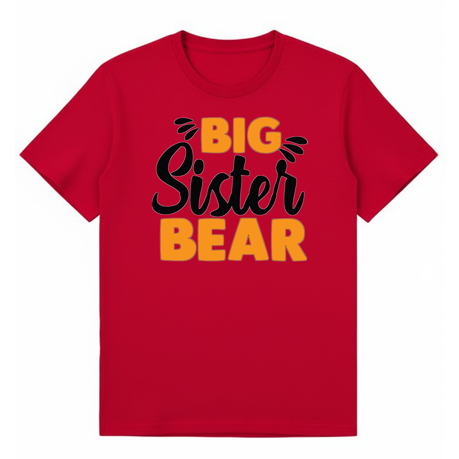 BGSIS28 artwork on red T-shirt
