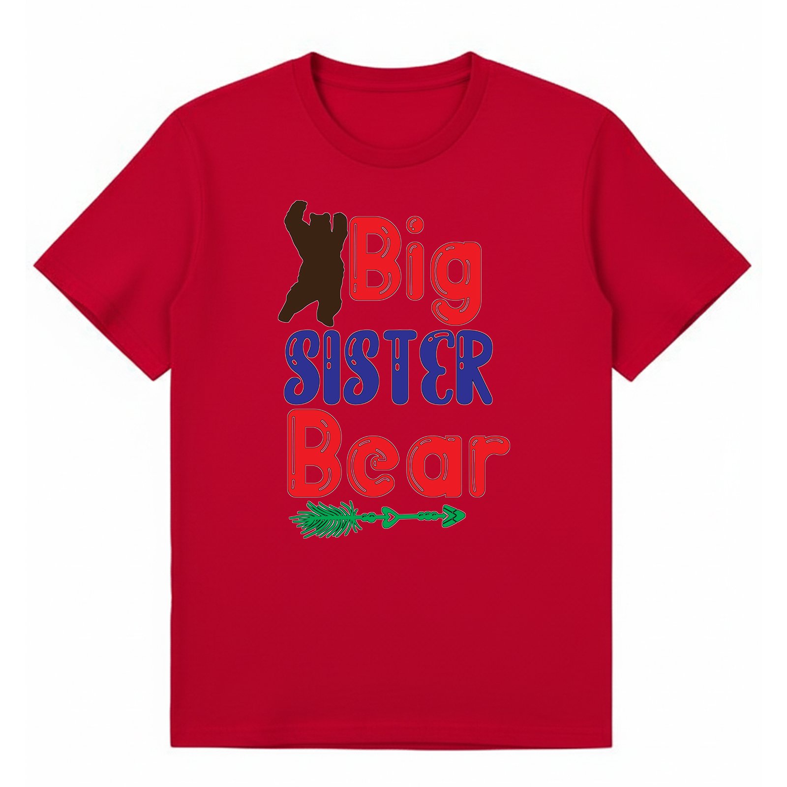 BGSIS30 artwork on red T-shirt