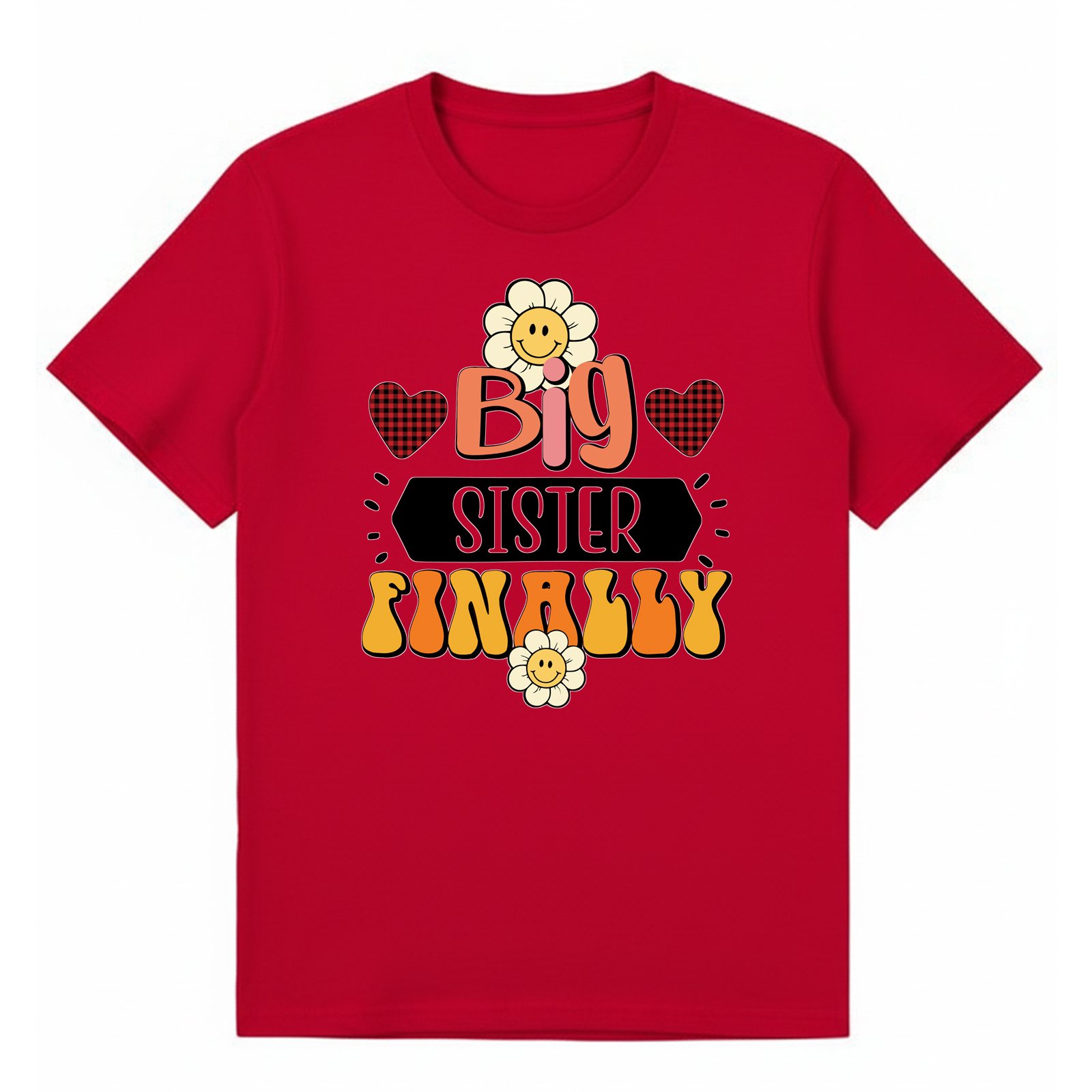 BGSIS37 artwork on red T-shirt