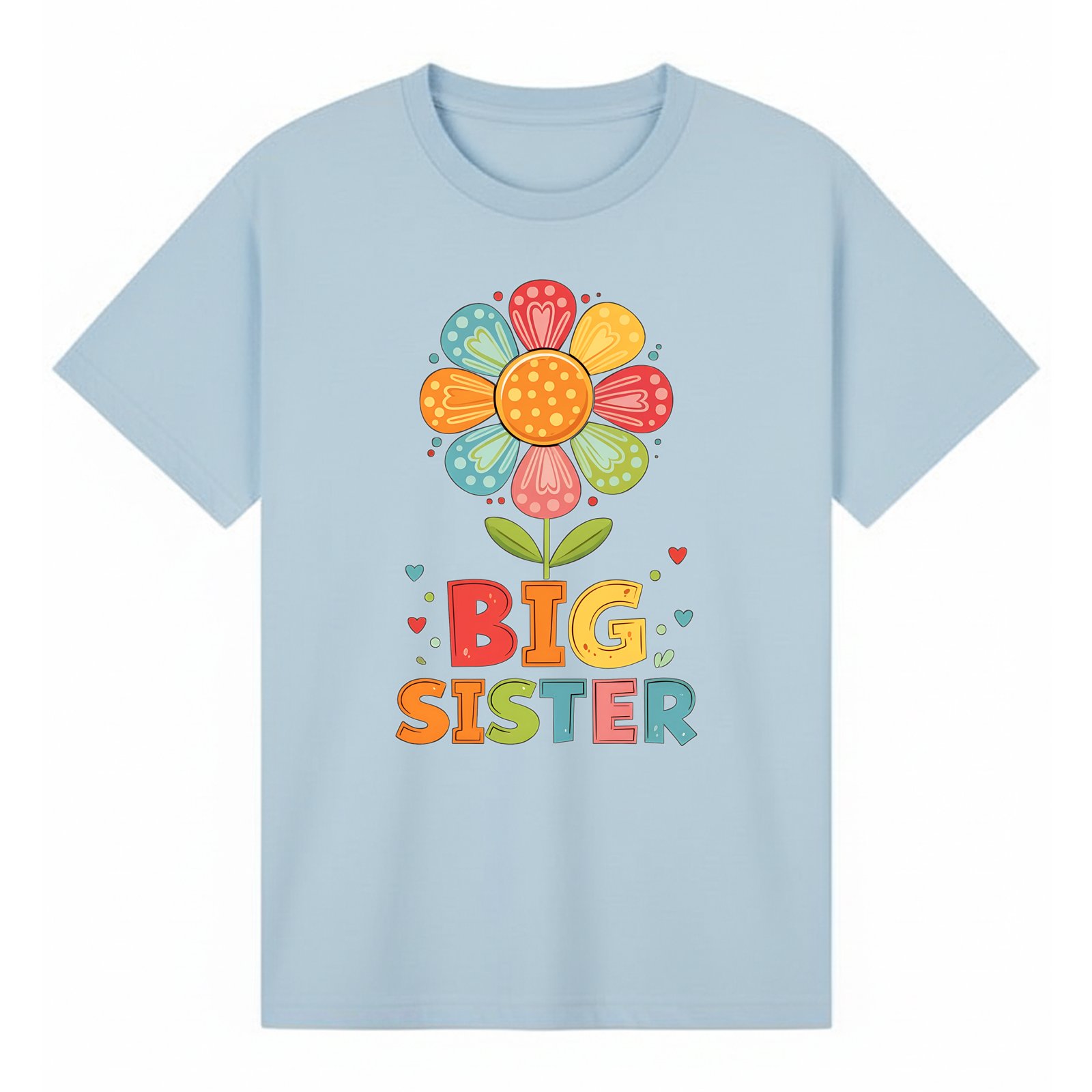 BGSIS44 artwork on light blue T-shirt