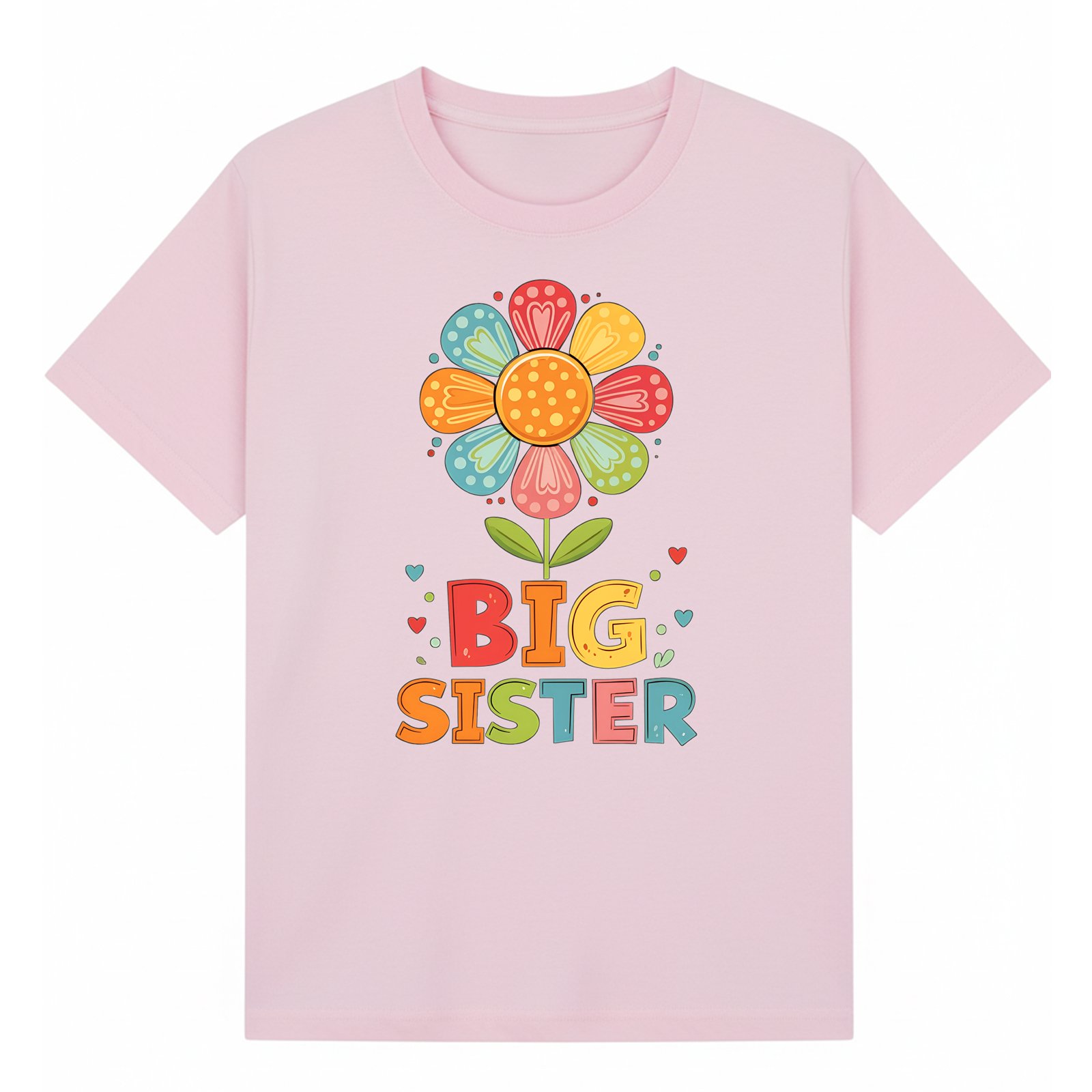 BGSIS44 artwork on light pink T-shirt