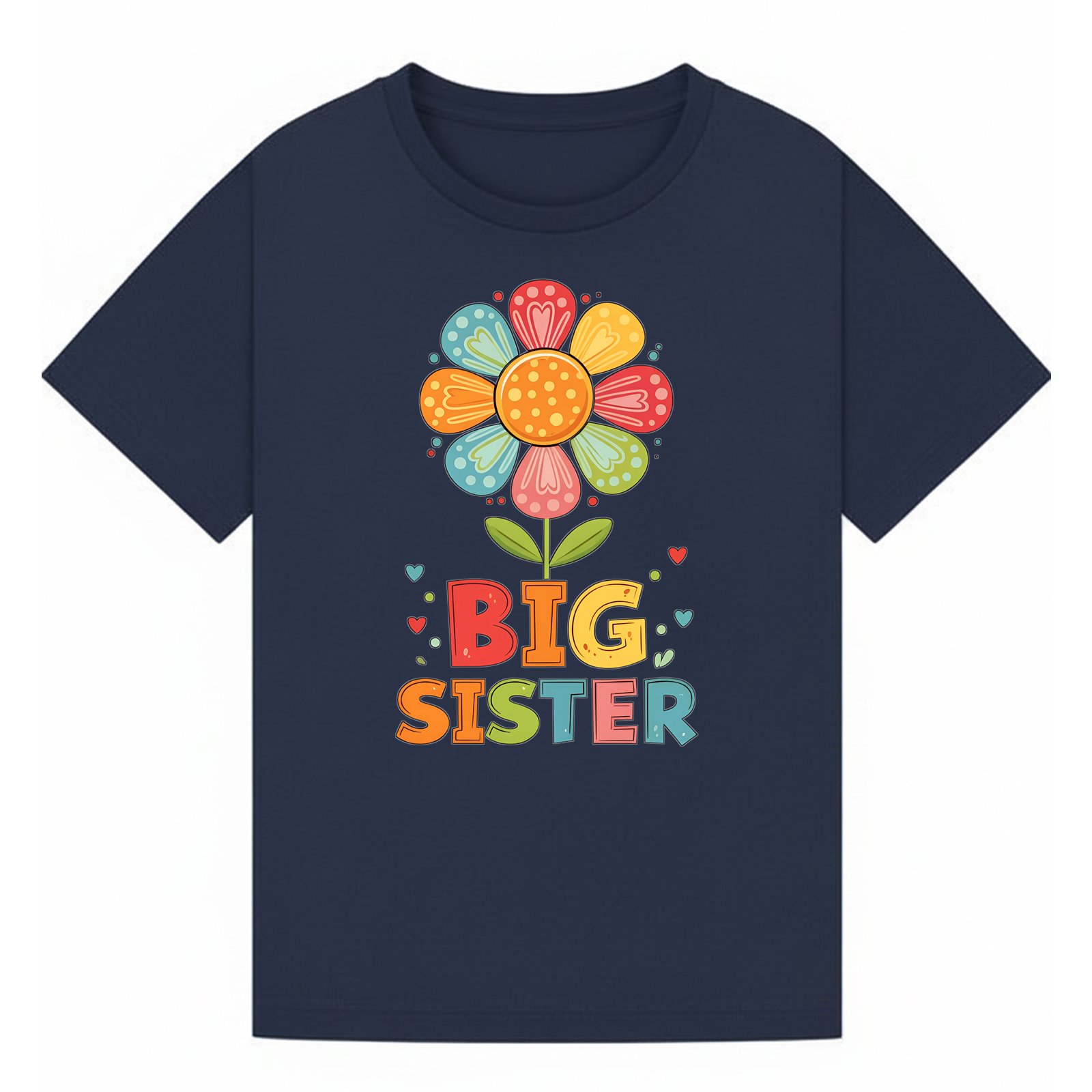BGSIS44 artwork on navy T-shirt