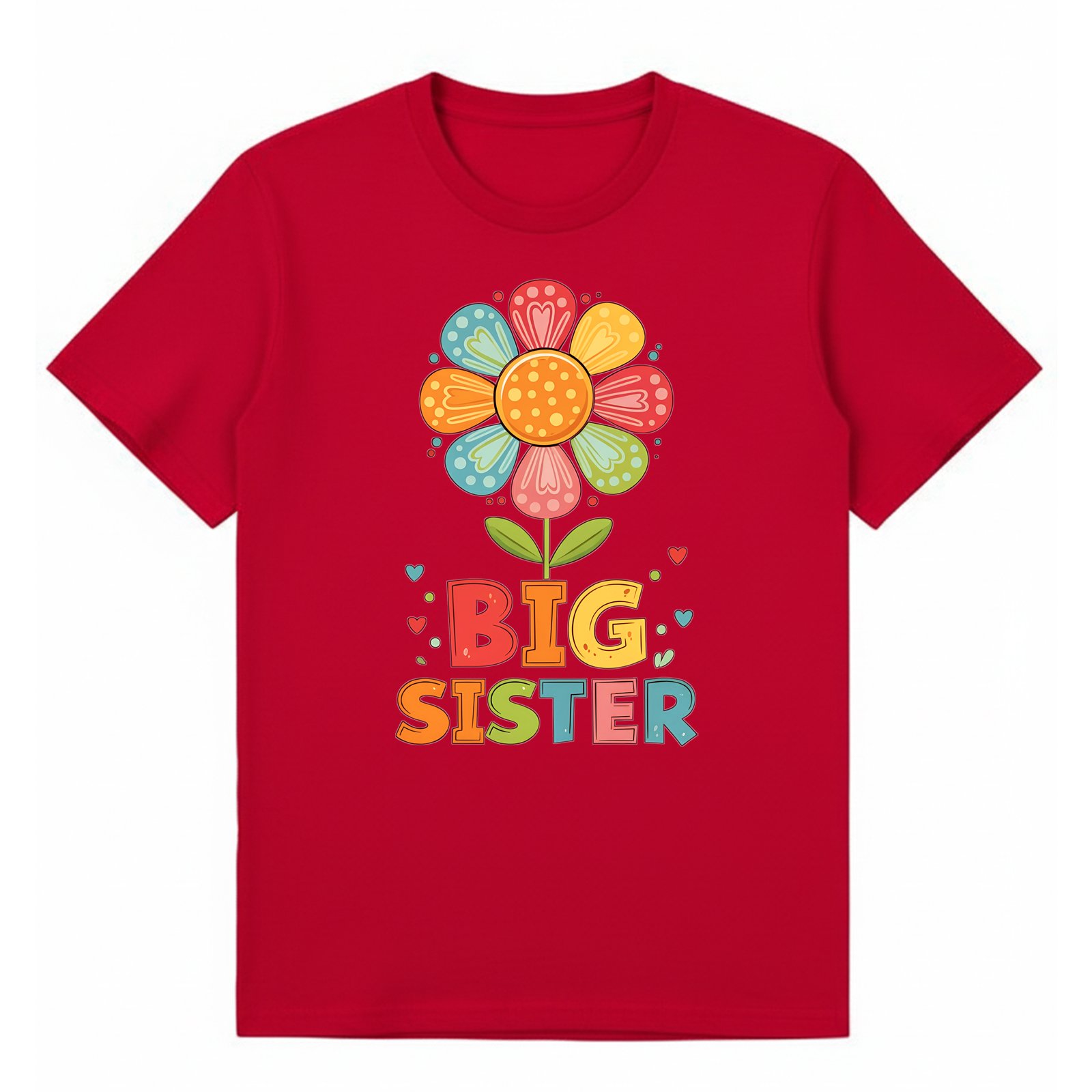 BGSIS44 artwork on red T-shirt