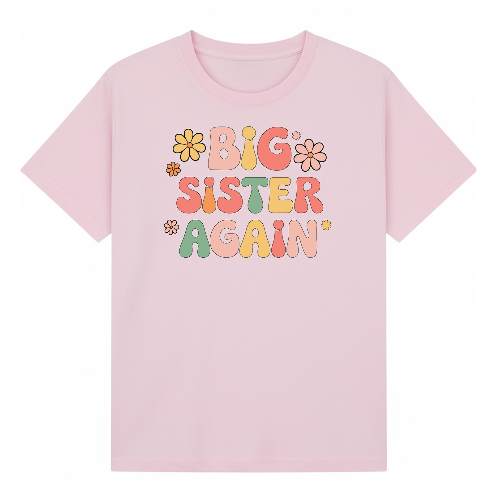 BGSIS46 artwork on light pink T-shirt