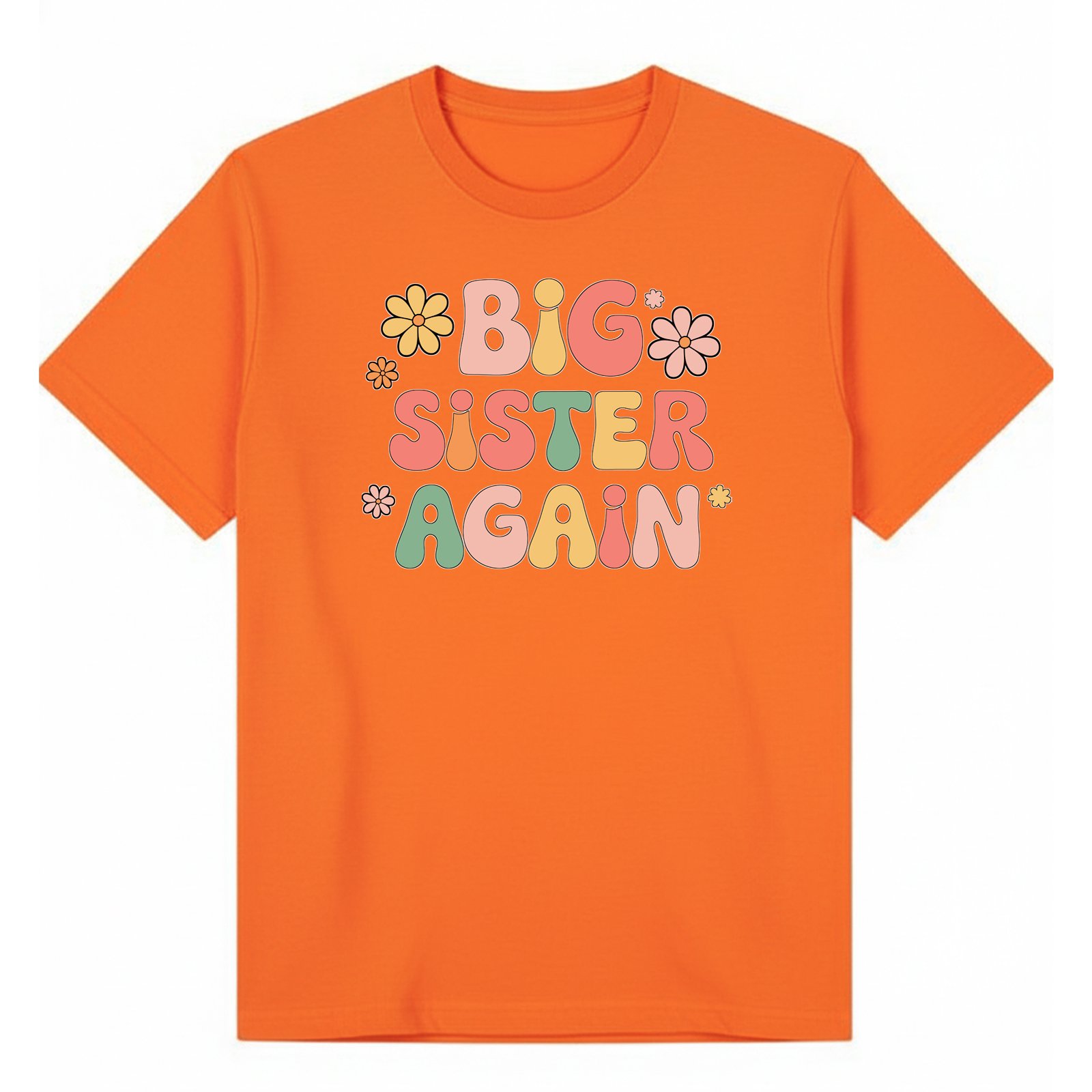 BGSIS46 artwork on orange T-shirt