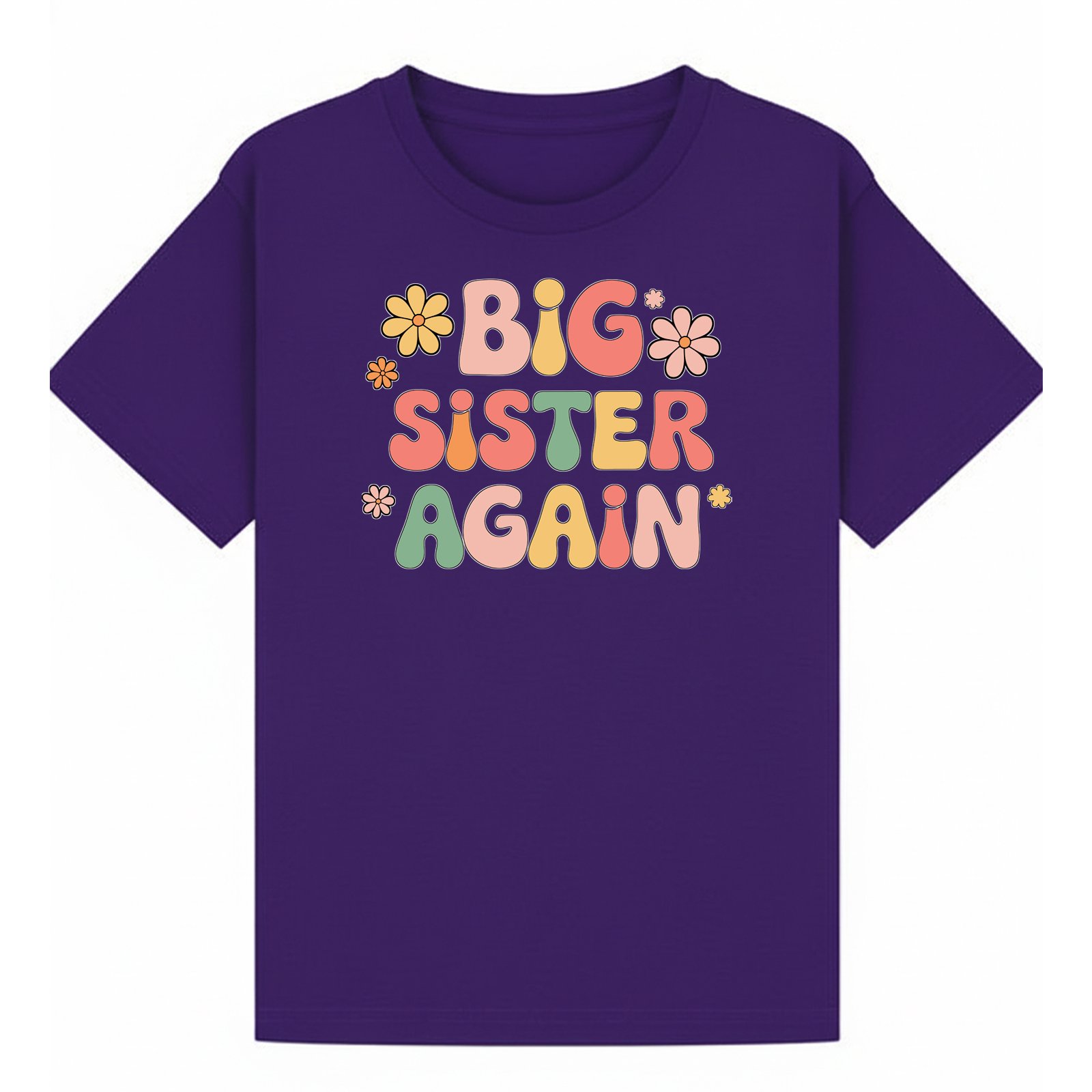BGSIS46 artwork on purple T-shirt
