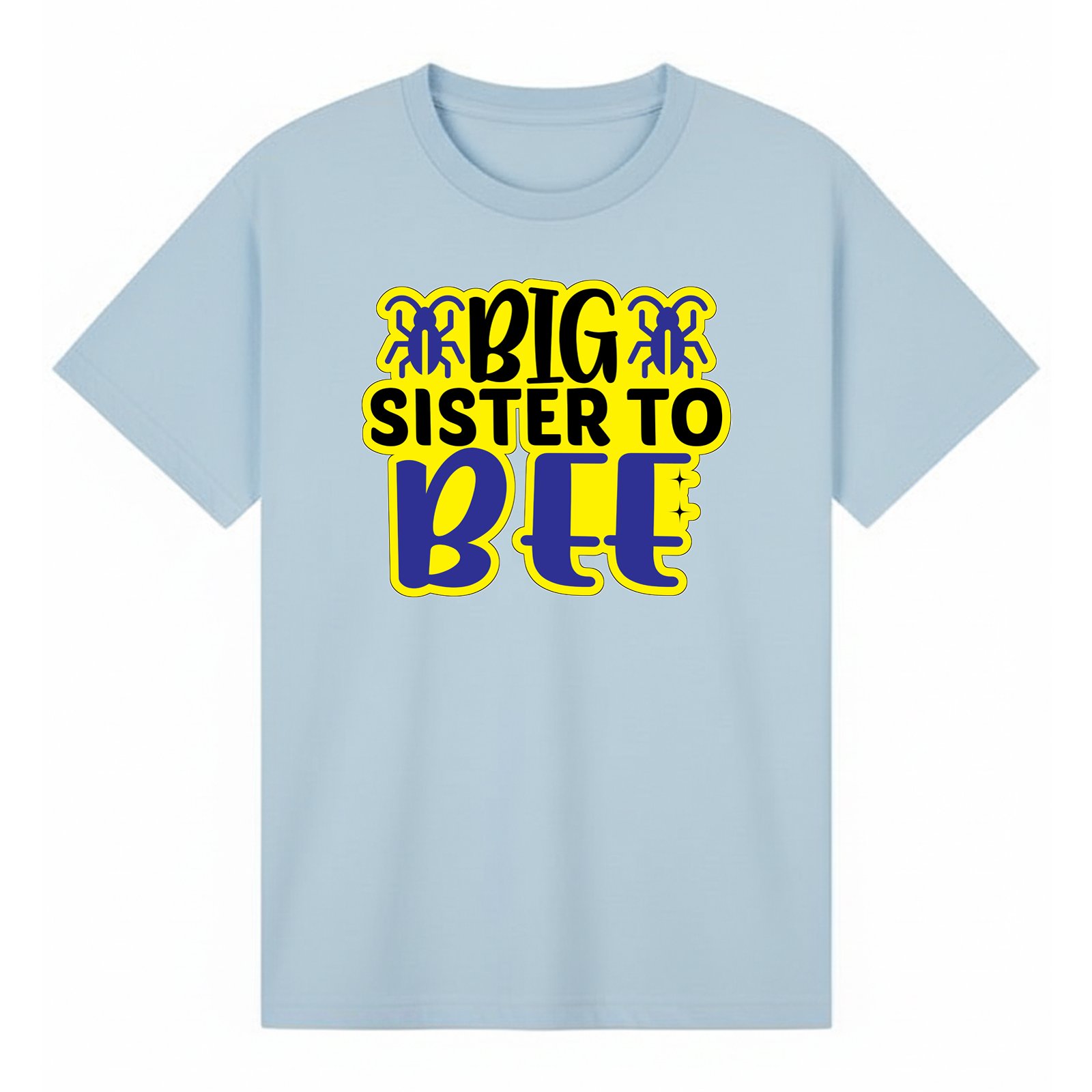 BGSIS48 artwork on light blue T-shirt