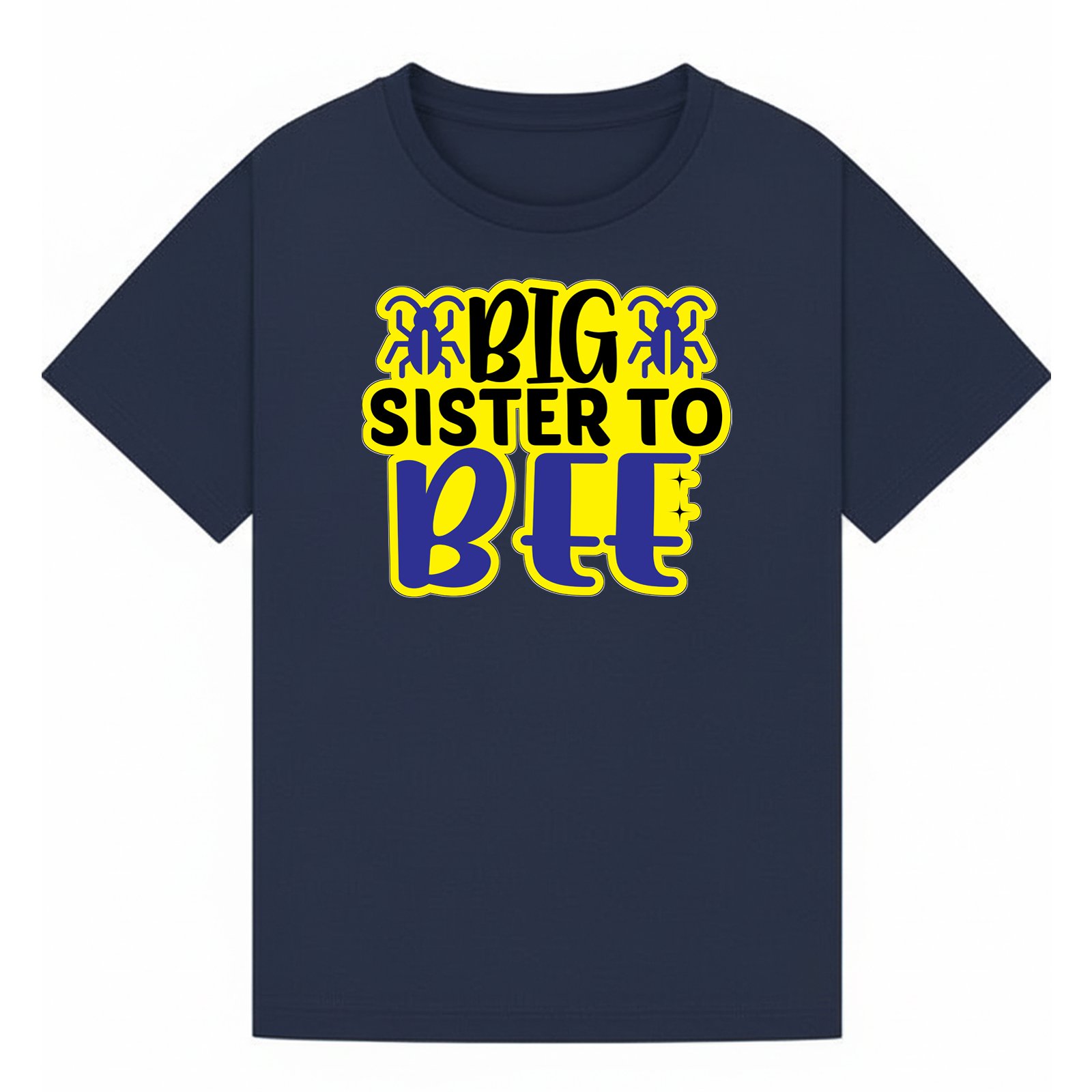 BGSIS48 artwork on navy T-shirt