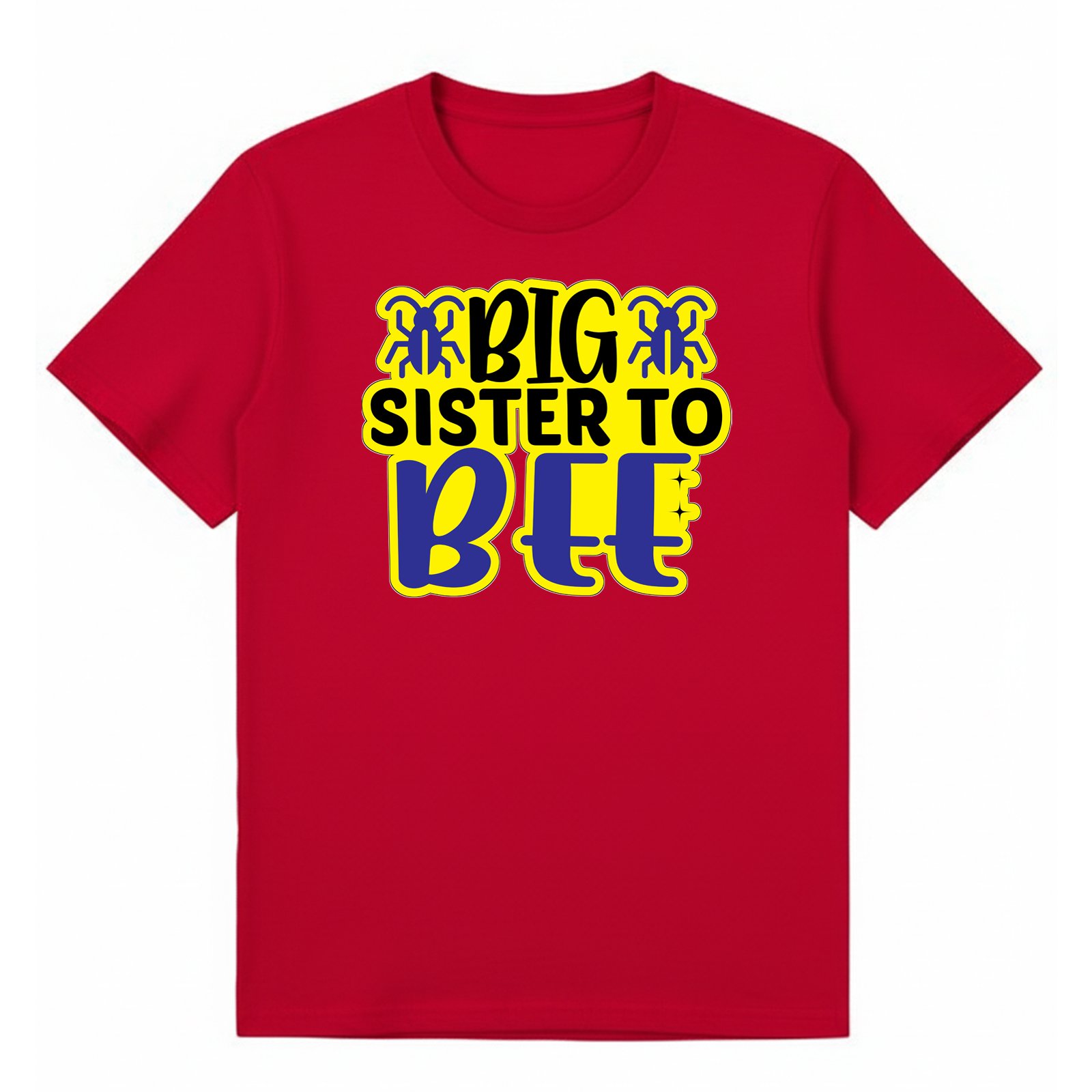 BGSIS48 artwork on red T-shirt