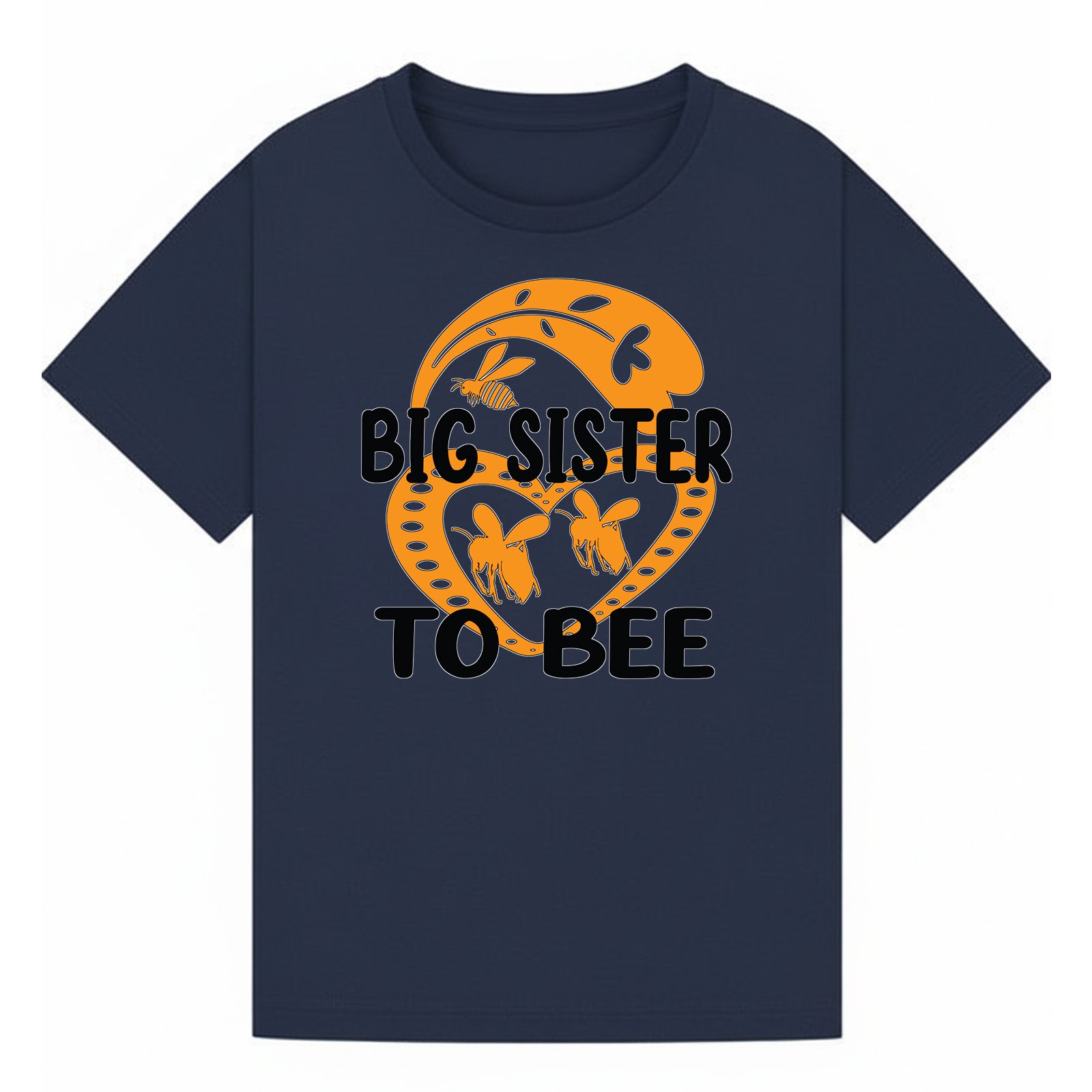 BGSIS51 artwork on navy T-shirt
