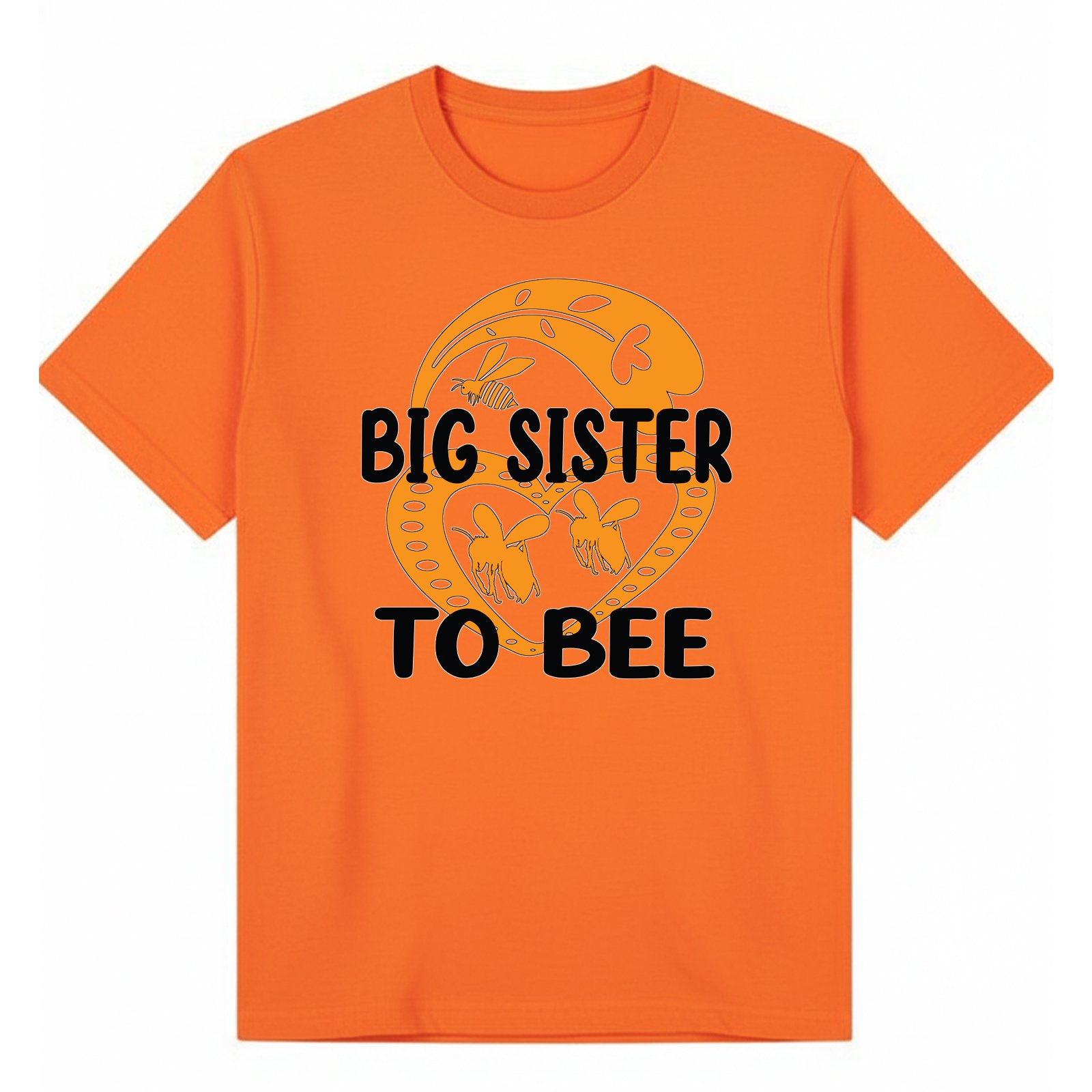 BGSIS51 artwork on orange T-shirt