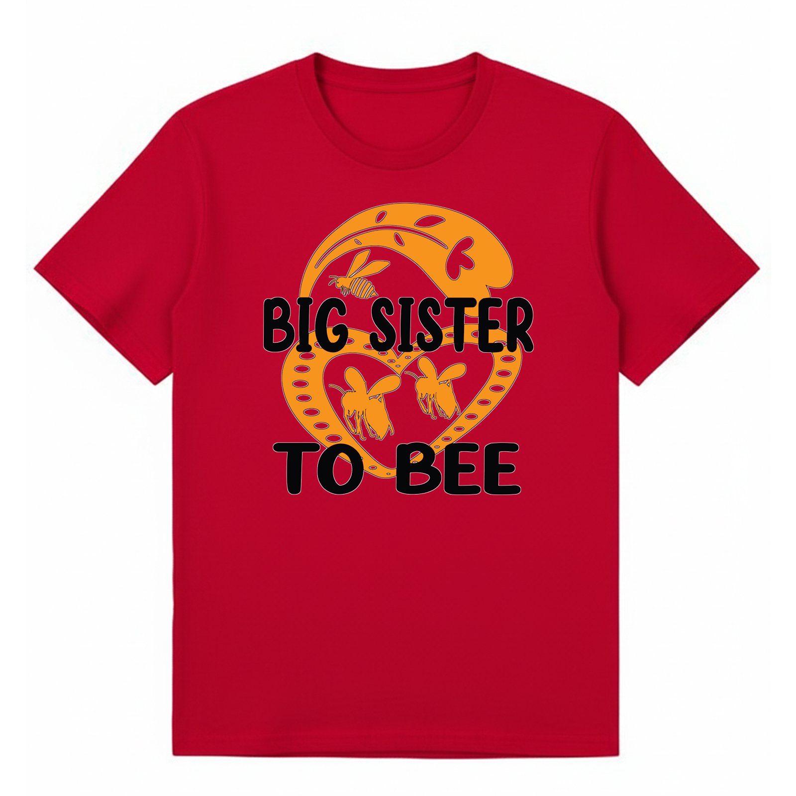 BGSIS51 artwork on red T-shirt