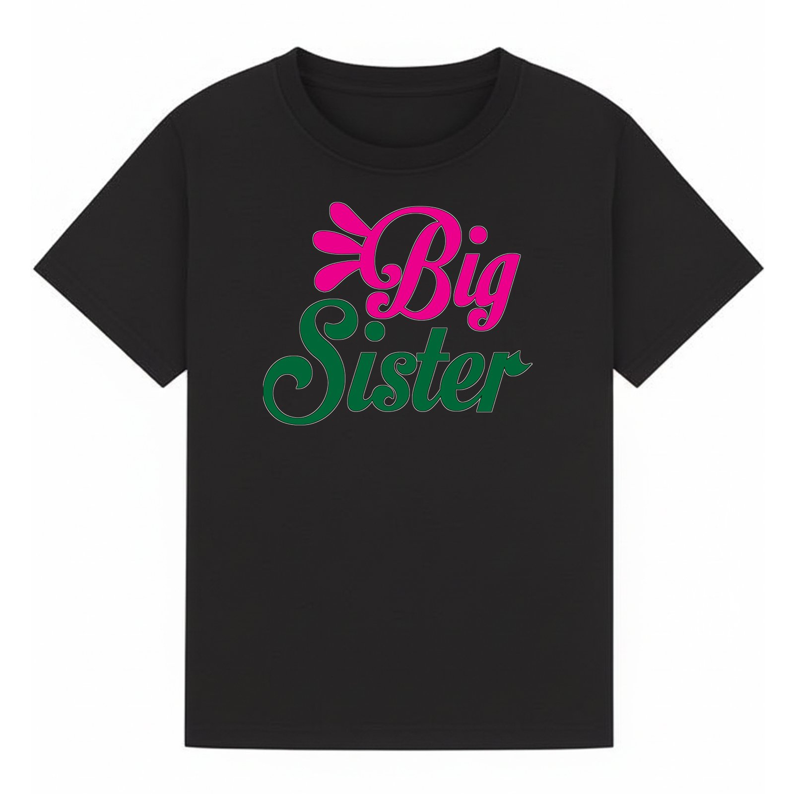 BGSIS55 artwork on black T-shirt