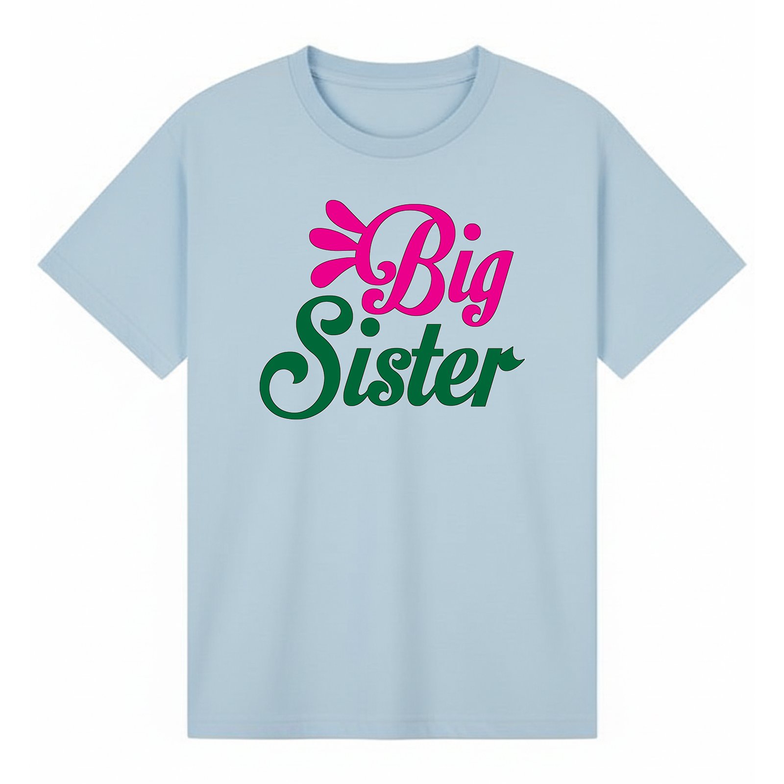 BGSIS55 artwork on light blue T-shirt