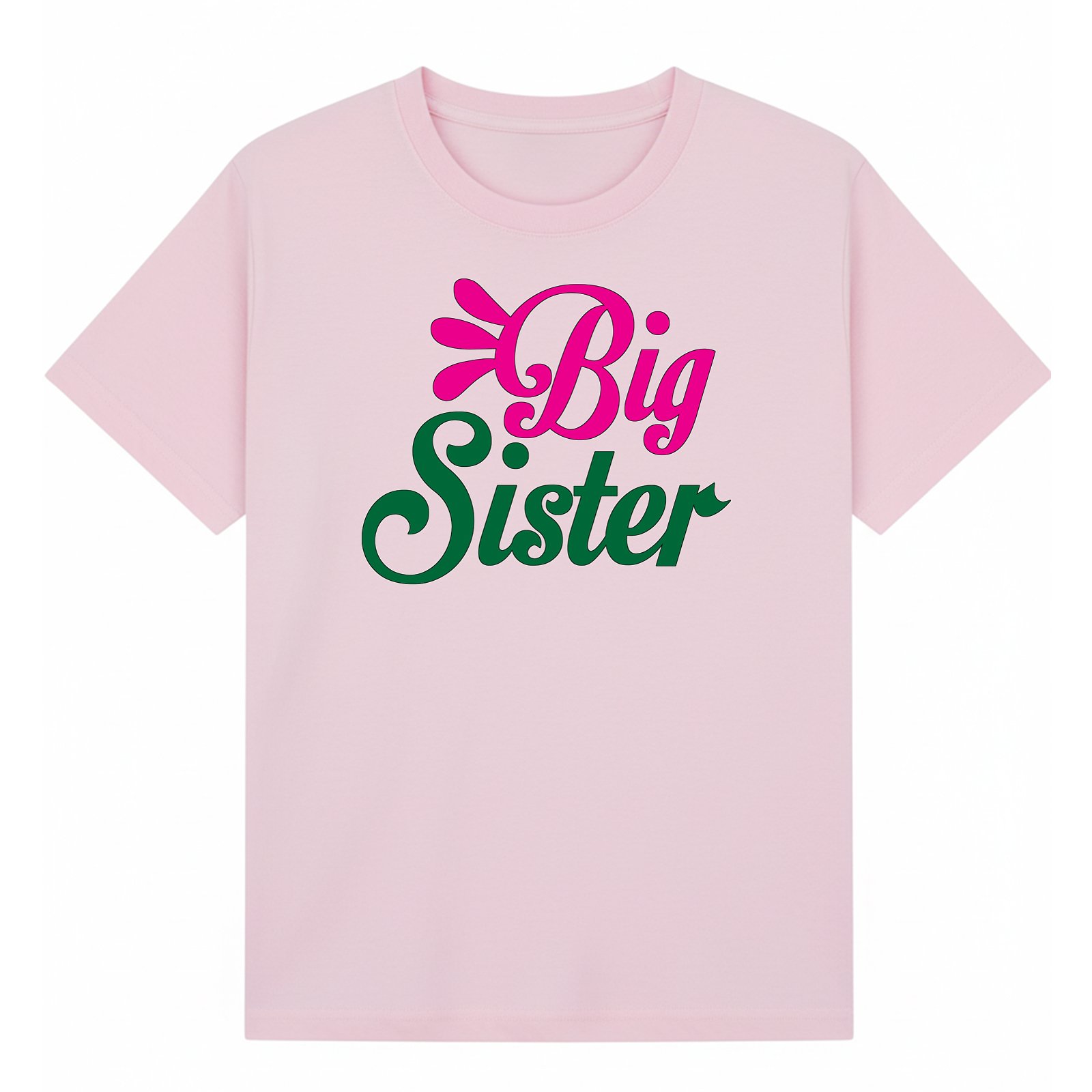 BGSIS55 artwork on light pink T-shirt