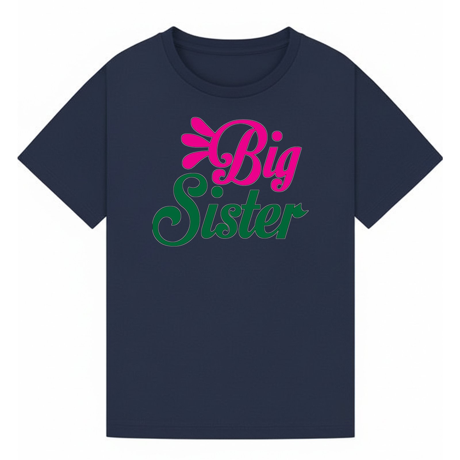 BGSIS55 artwork on navy T-shirt