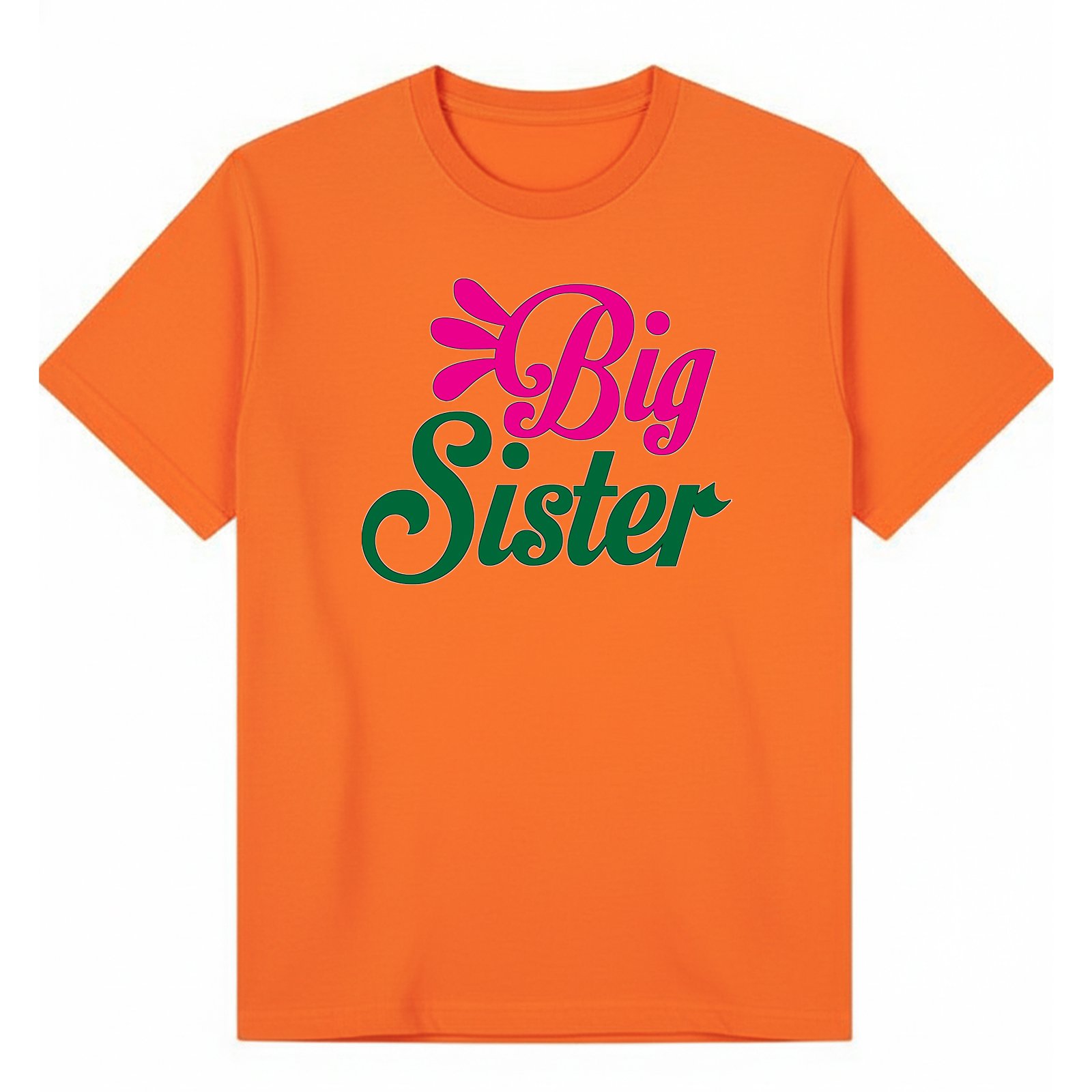BGSIS55 artwork on orange T-shirt