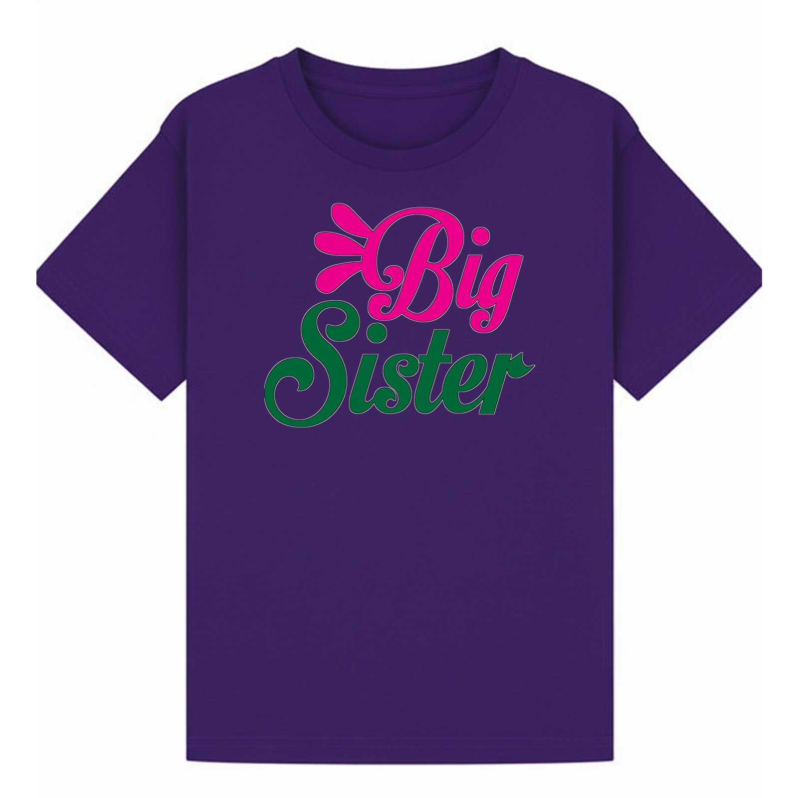 BGSIS55 artwork on purple T-shirt