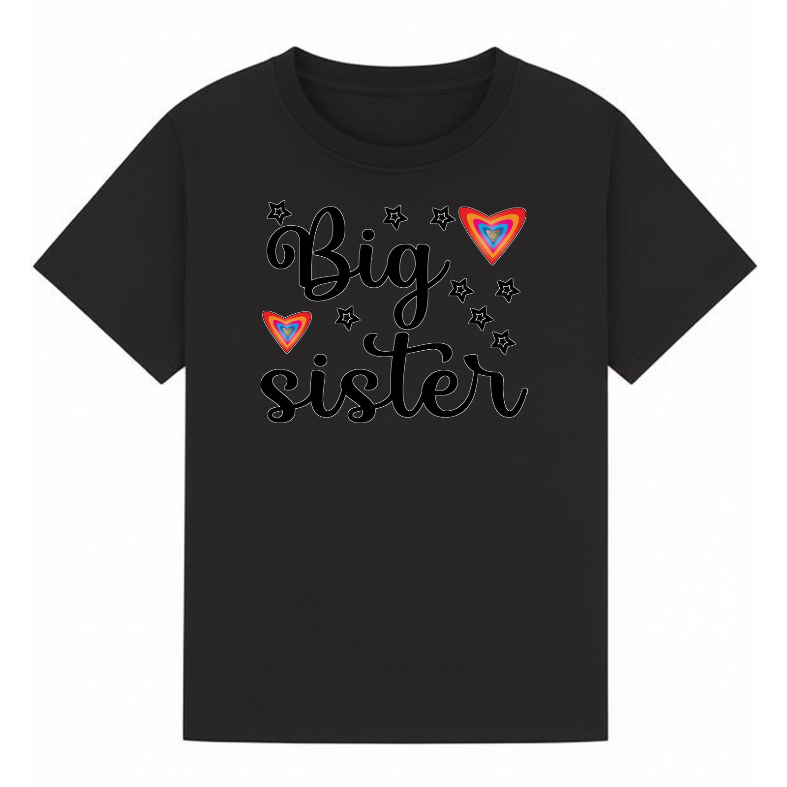BGSIS56 artwork on black T-shirt