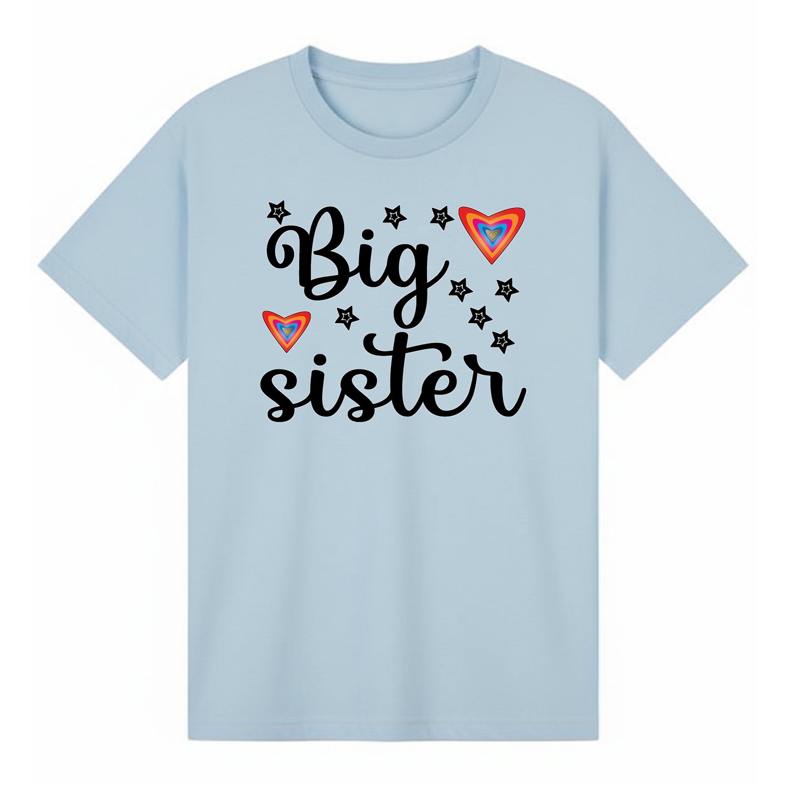 BGSIS56 artwork on light blue T-shirt