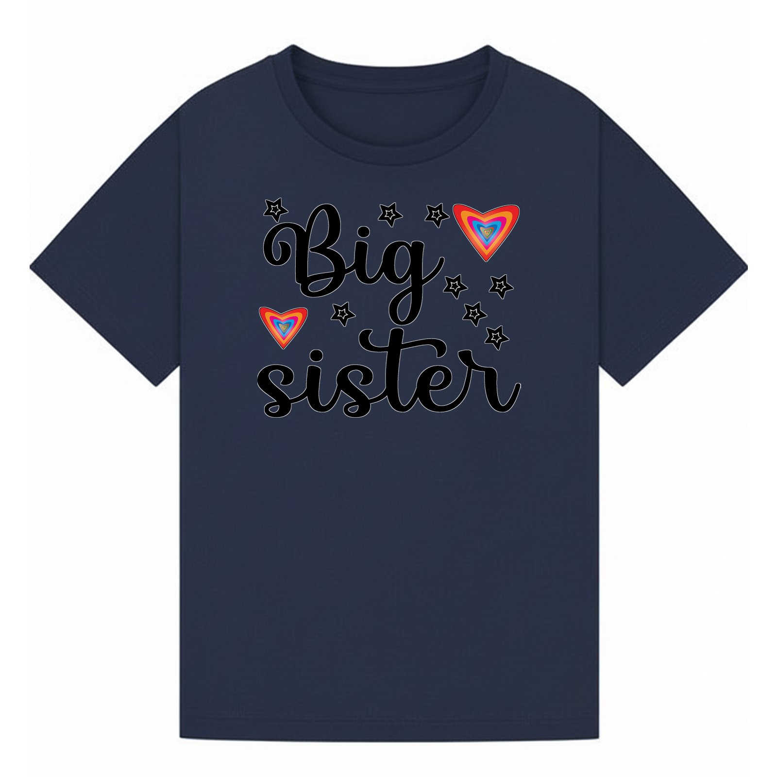 BGSIS56 artwork on navy T-shirt