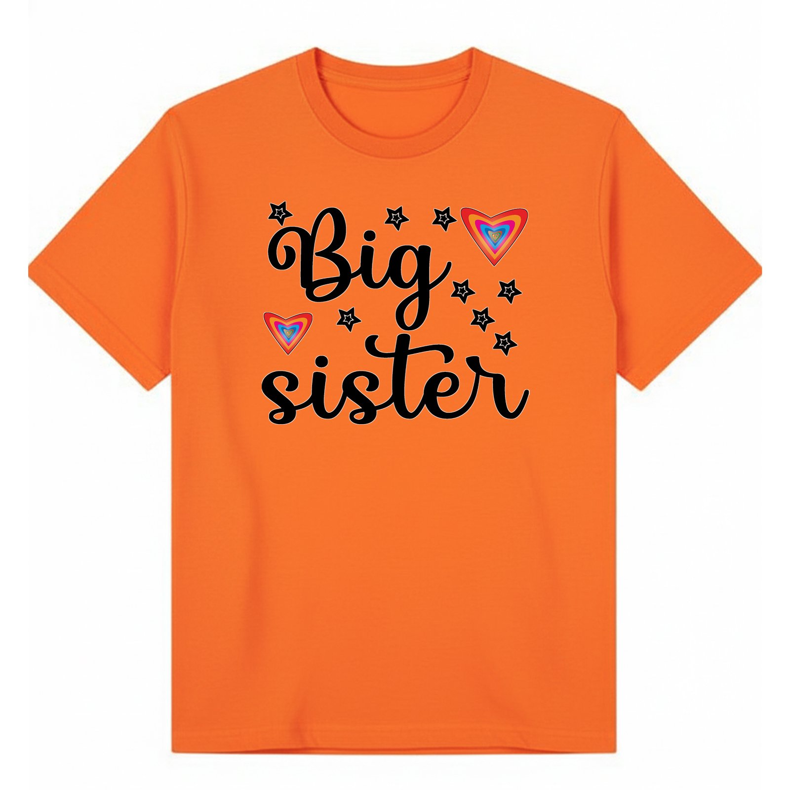 BGSIS56 artwork on orange T-shirt