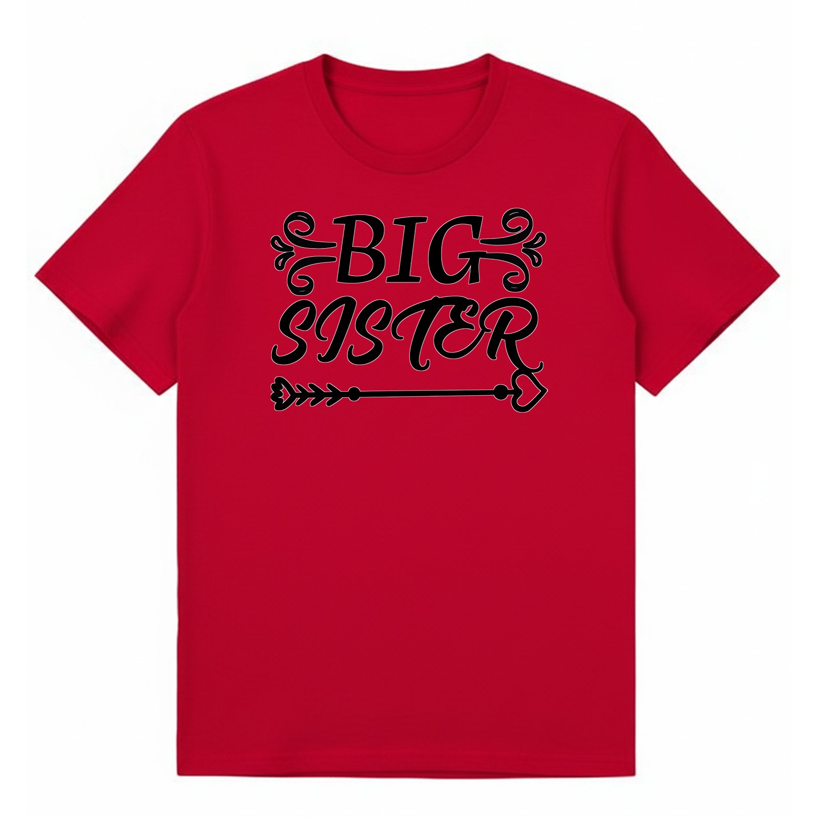 BGSIS58 artwork on red T-shirt