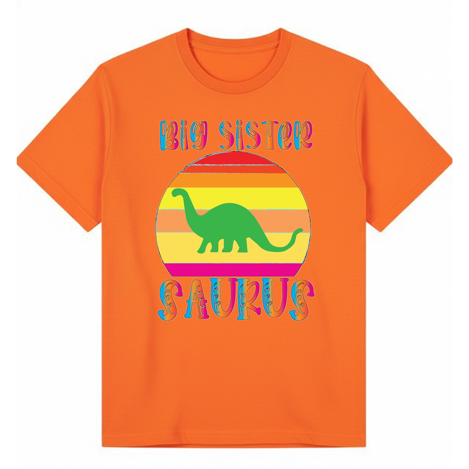 BGSIS61 artwork on orange T-shirt