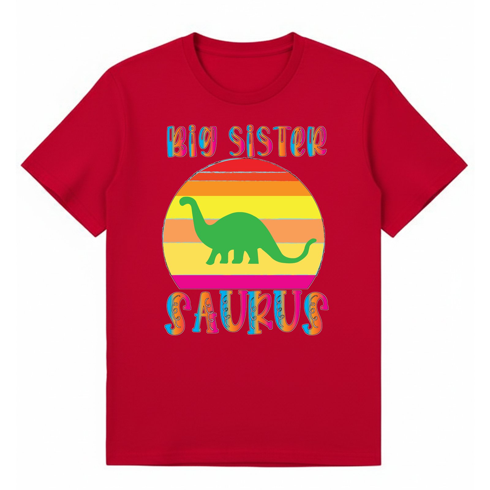 BGSIS61 artwork on red T-shirt