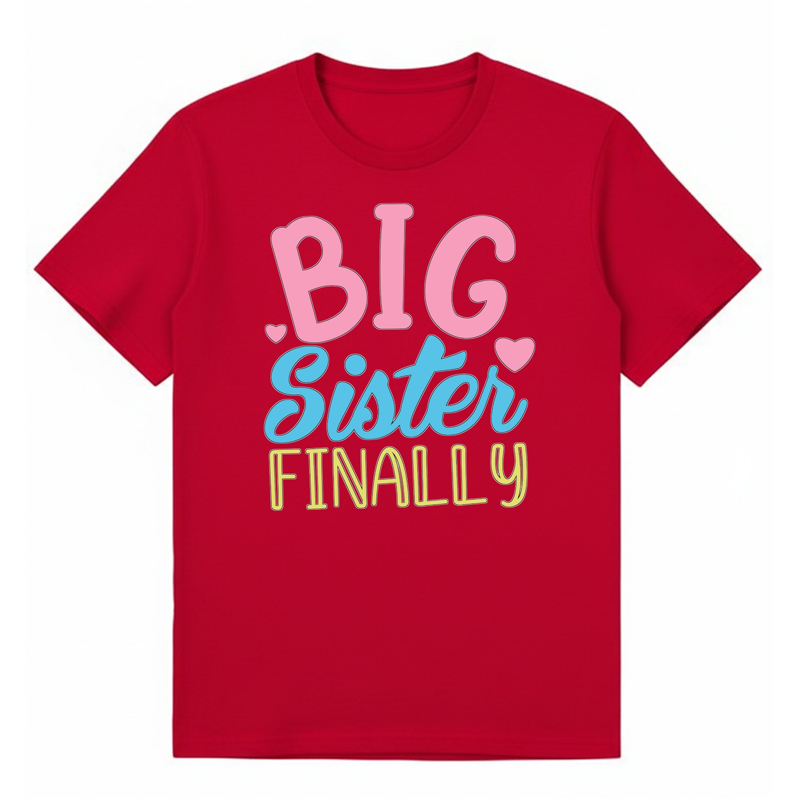 BGSIS62 artwork on red T-shirt