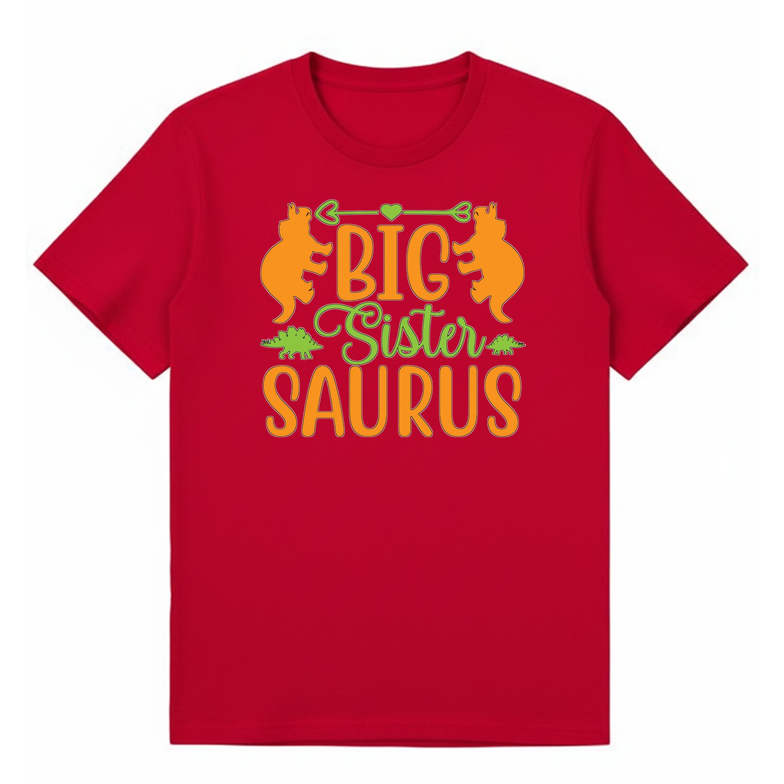 BGSIS63 artwork on red T-shirt
