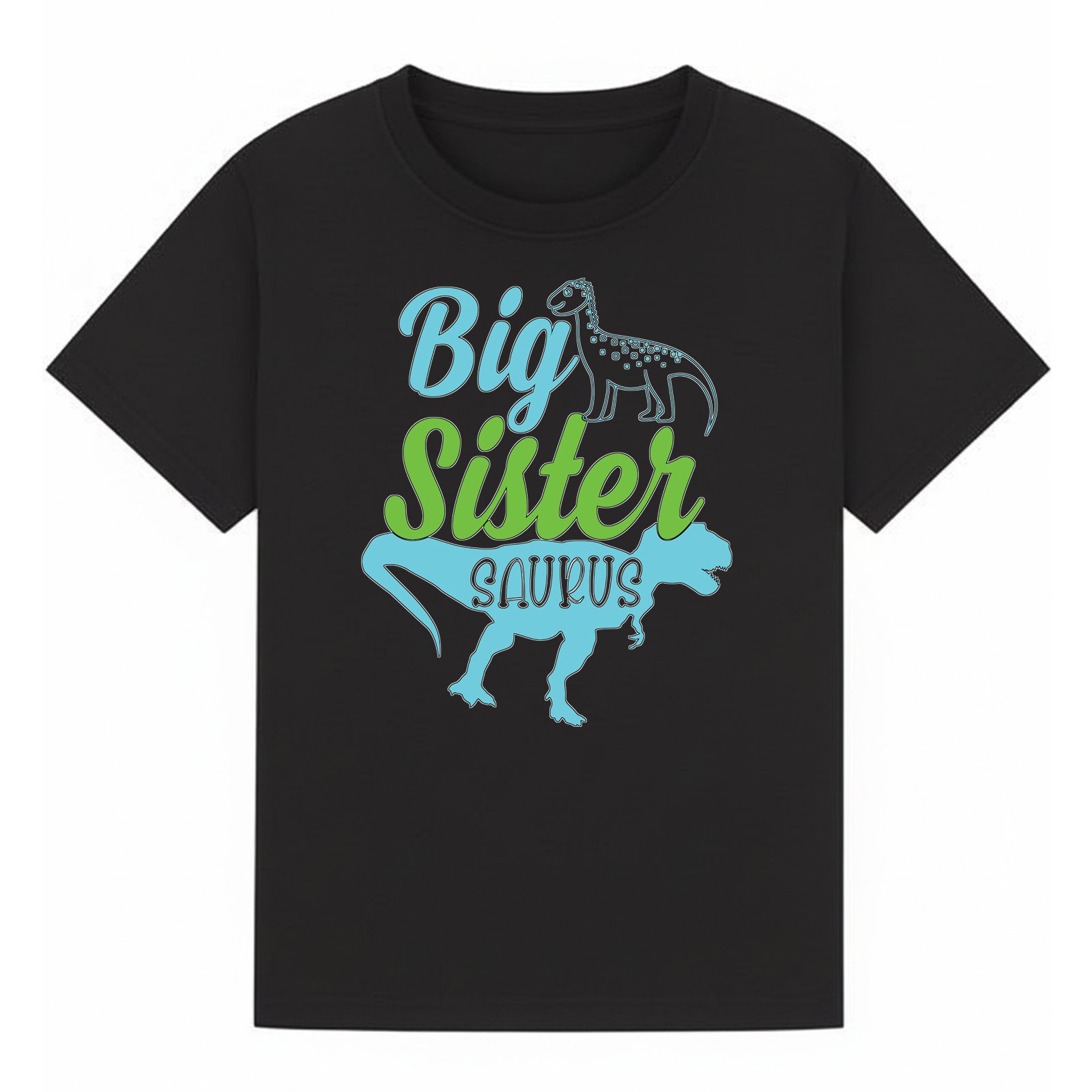 BGSIS64 artwork on black T-shirt