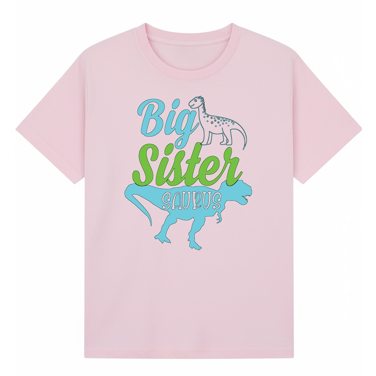 BGSIS64 artwork on light pink T-shirt