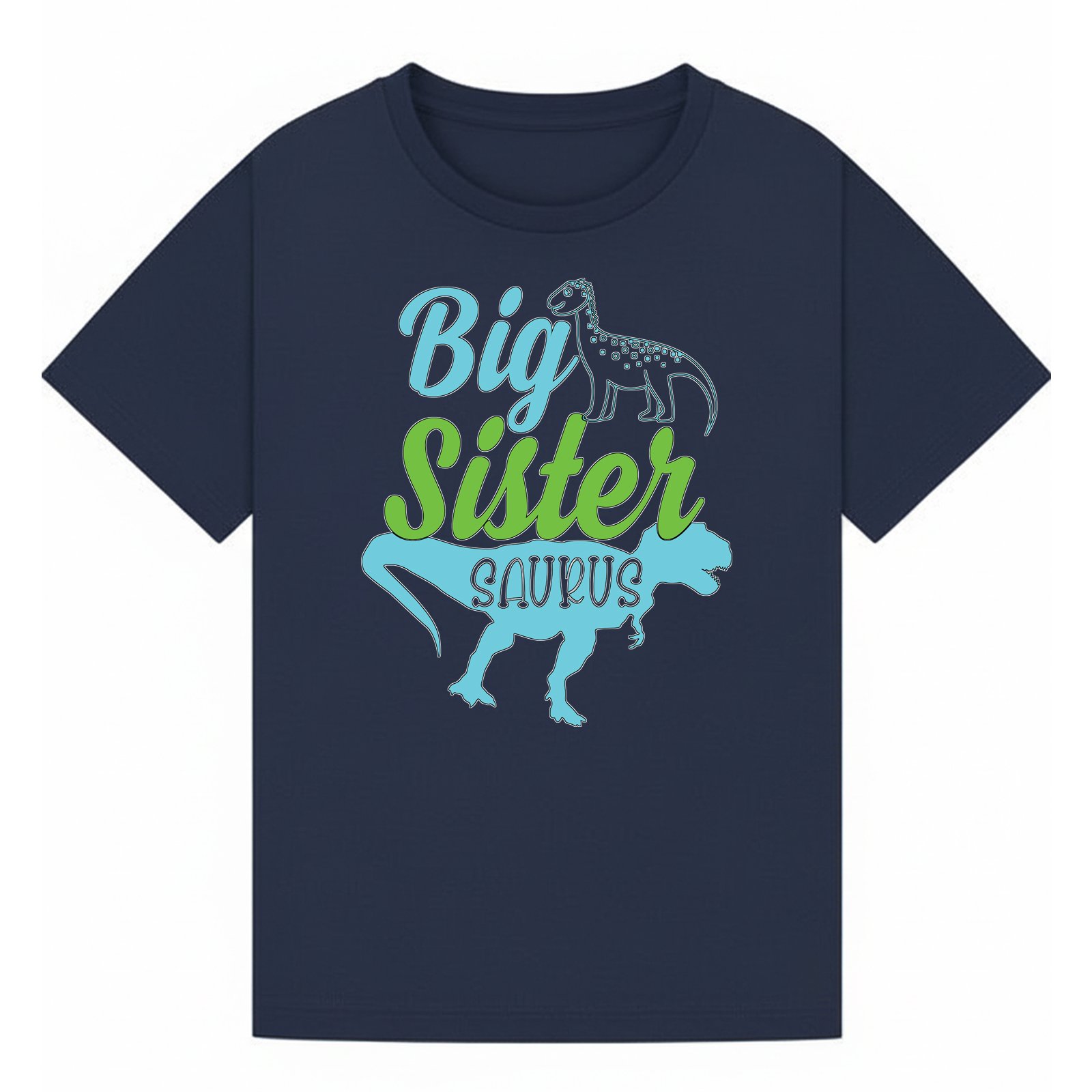 BGSIS64 artwork on navy T-shirt