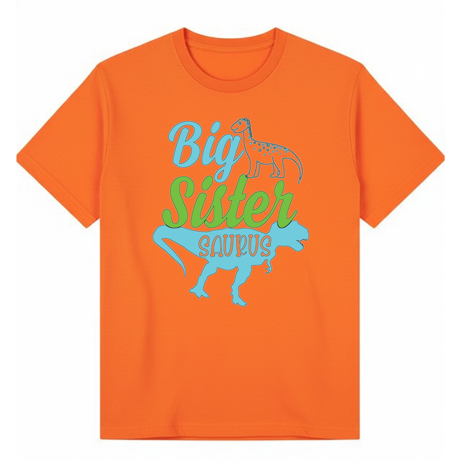 BGSIS64 artwork on orange T-shirt